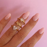 18ct gold 1ct heart shaped diamond ring