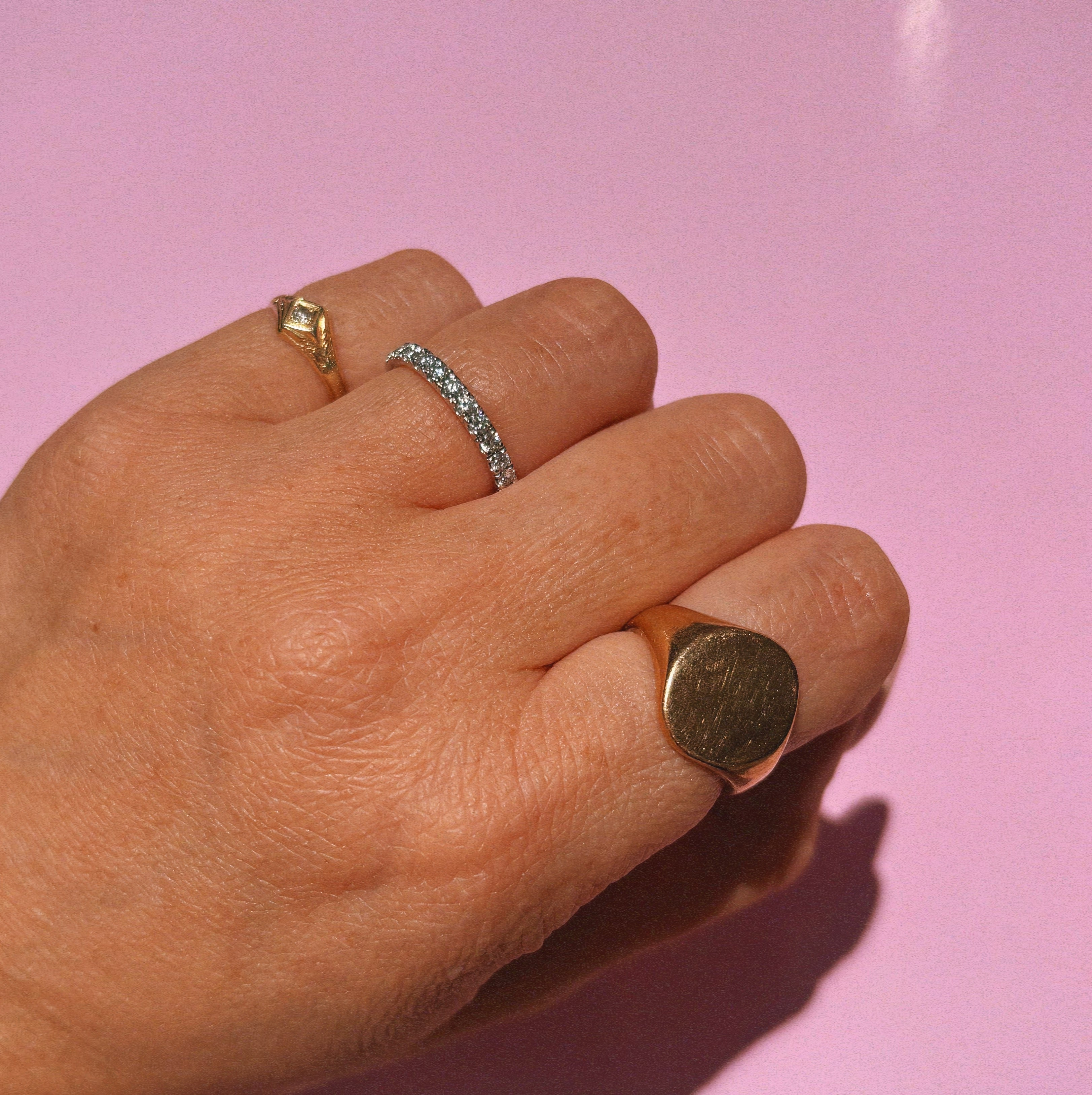 Platinum 0.45ct half-eternity diamond ring (made to order)