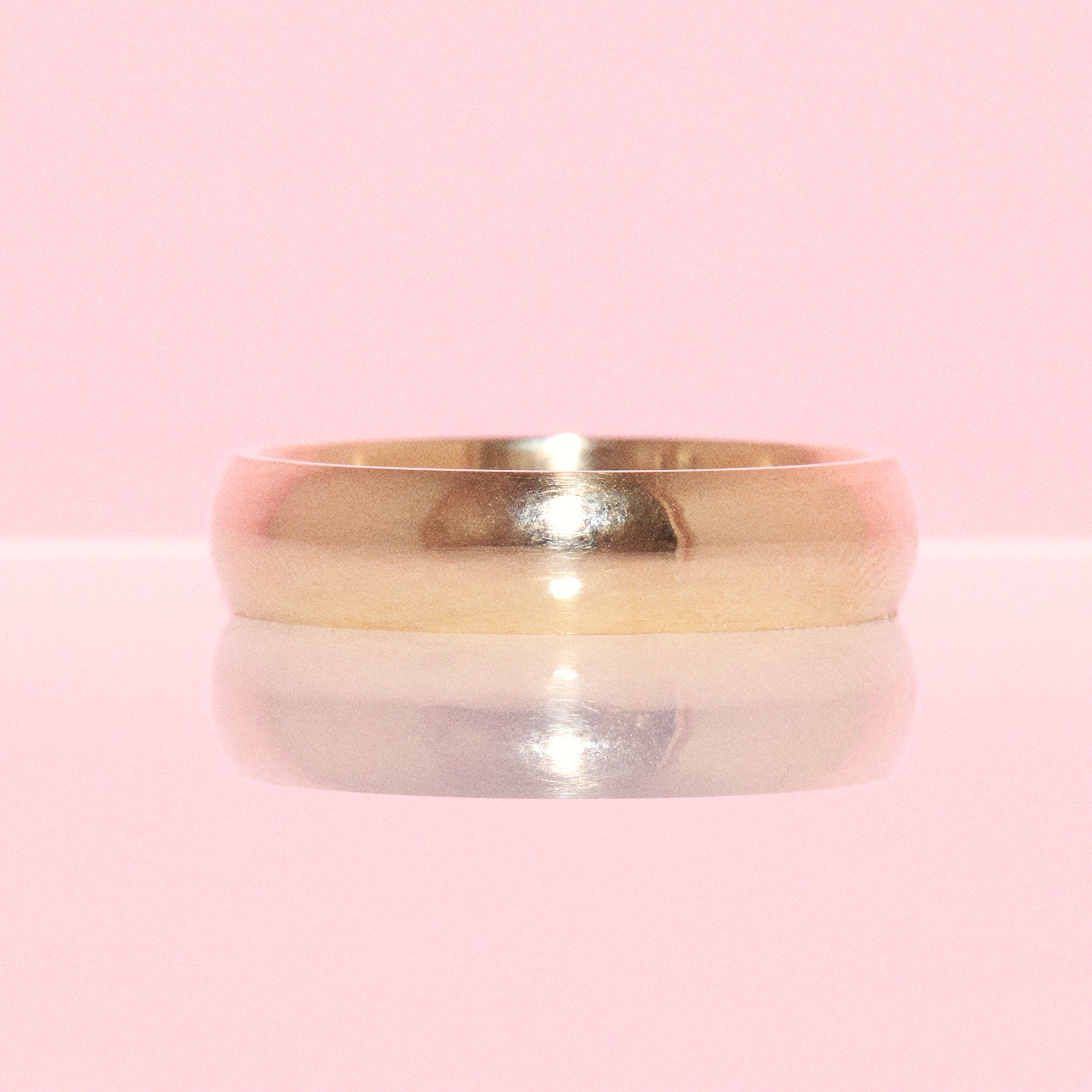 9ct gold mens 5mm medium court band (made to order)