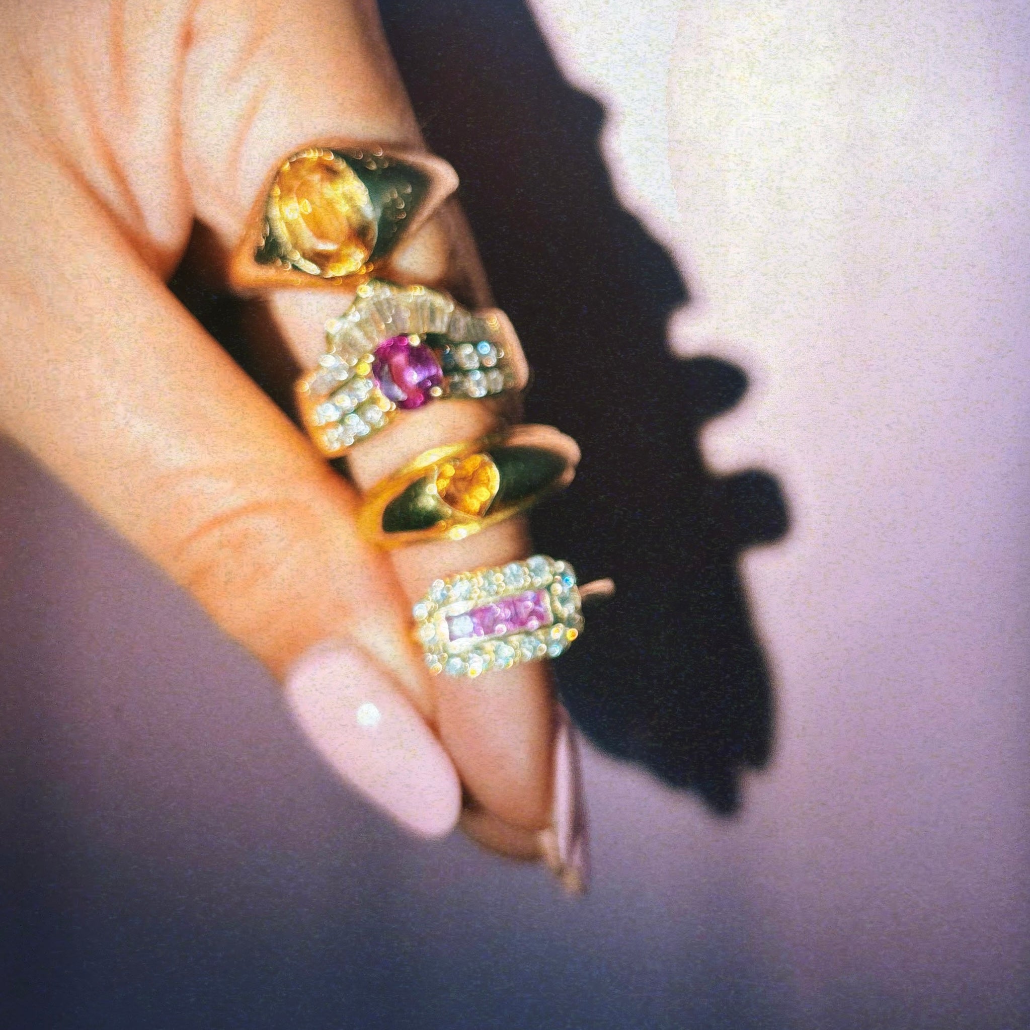 18ct gold 1.93ct pink sapphire and diamond three stone ring (made to order)