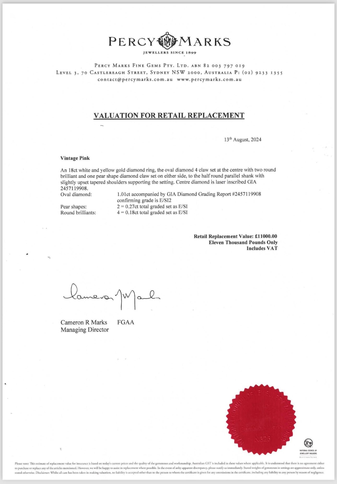 18ct gold diamond cluster ring with a 1ct centre stone (made to order)