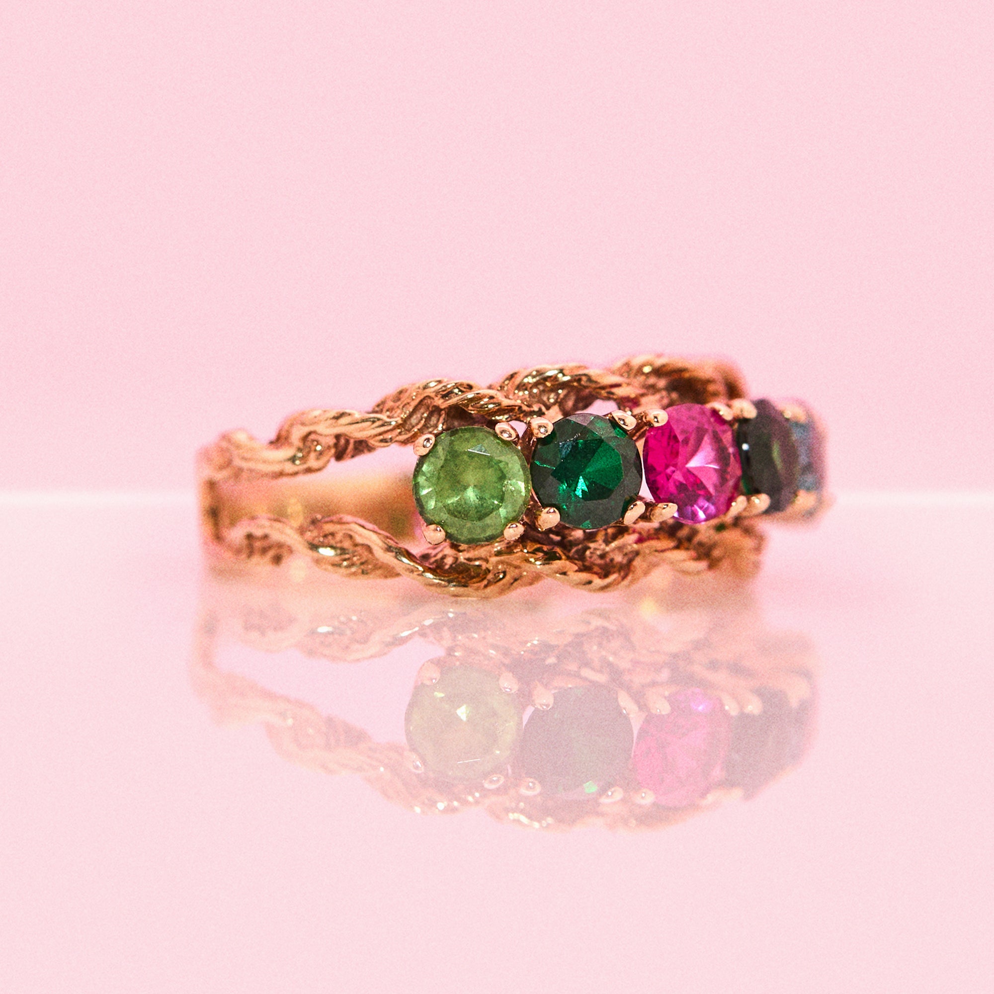 10ct gold multistone ring