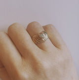 14ct gold ring set with a heart shaped diamond