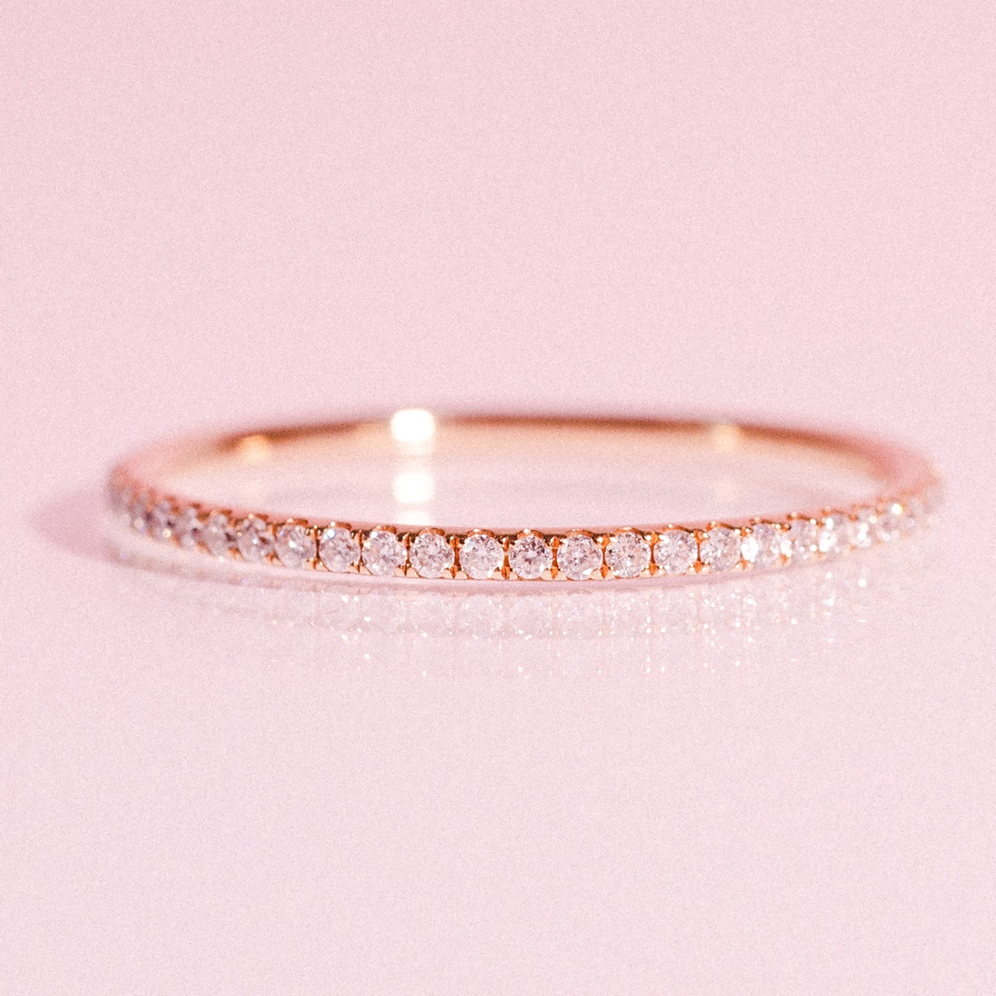 18ct gold 0.17ct diamond half-eternity ring (made to order)