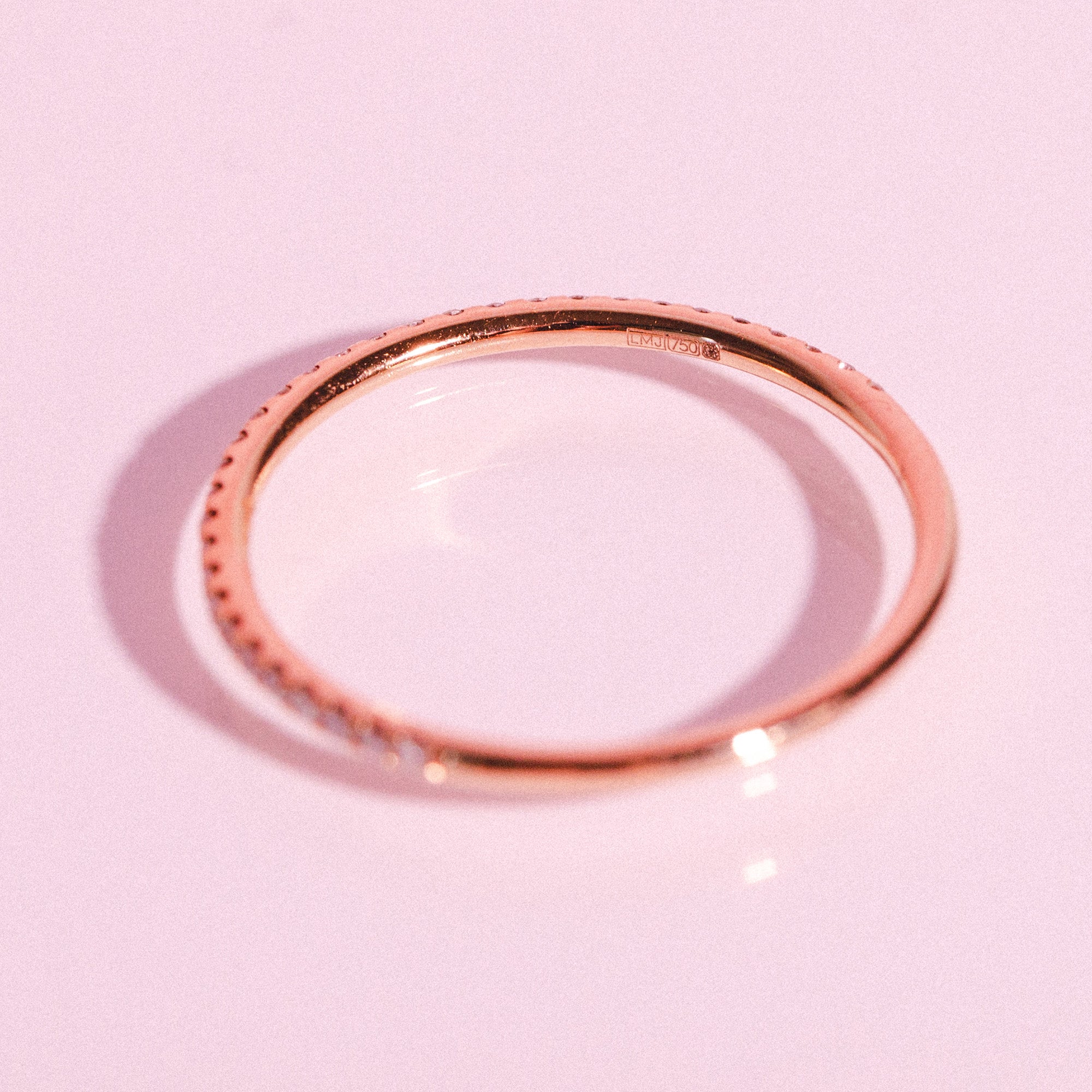 18ct gold 0.17ct diamond half-eternity ring (made to order)