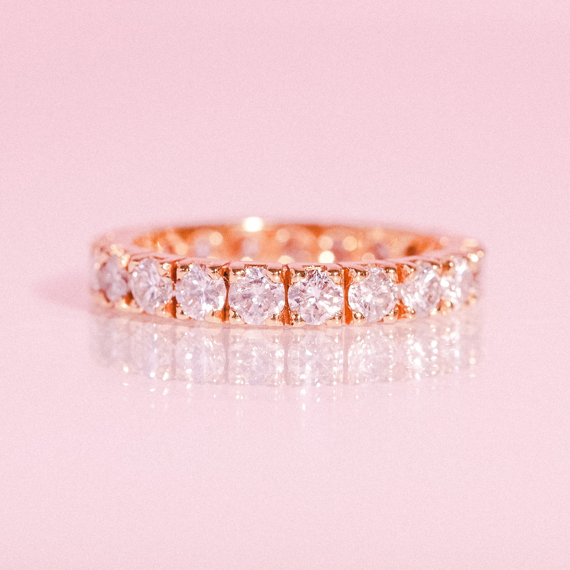 18ct gold full-eternity diamond ring