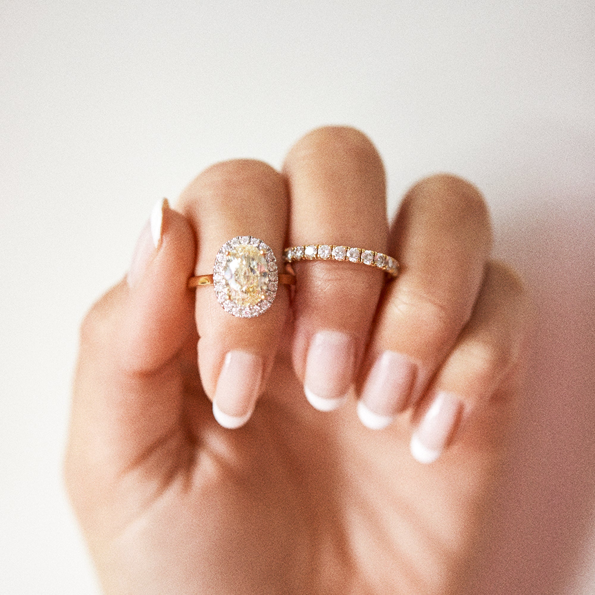 9ct gold 0.50ct diamond half-eternity ring