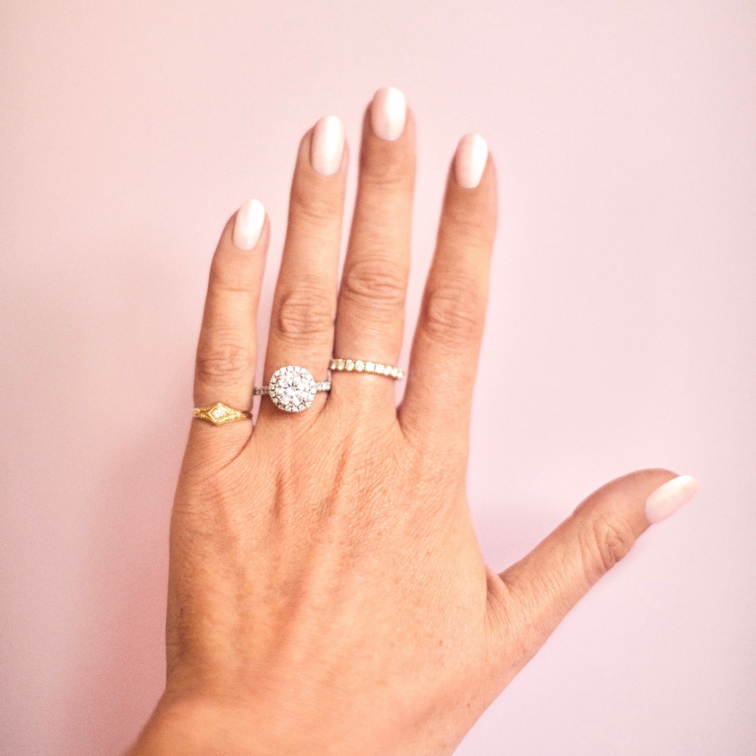 Platinum 1.90ct round brilliant cut diamond halo ring