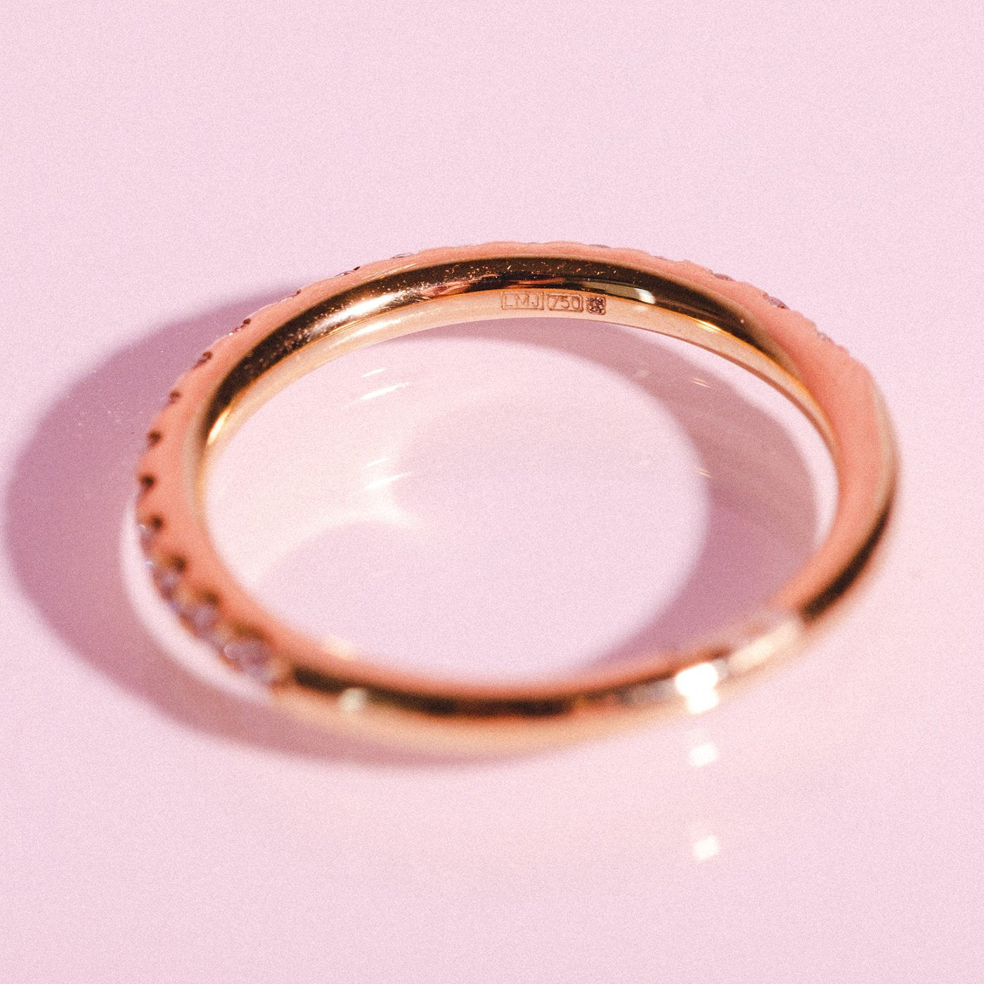 18ct gold half-eternity 0.20ct diamond ring