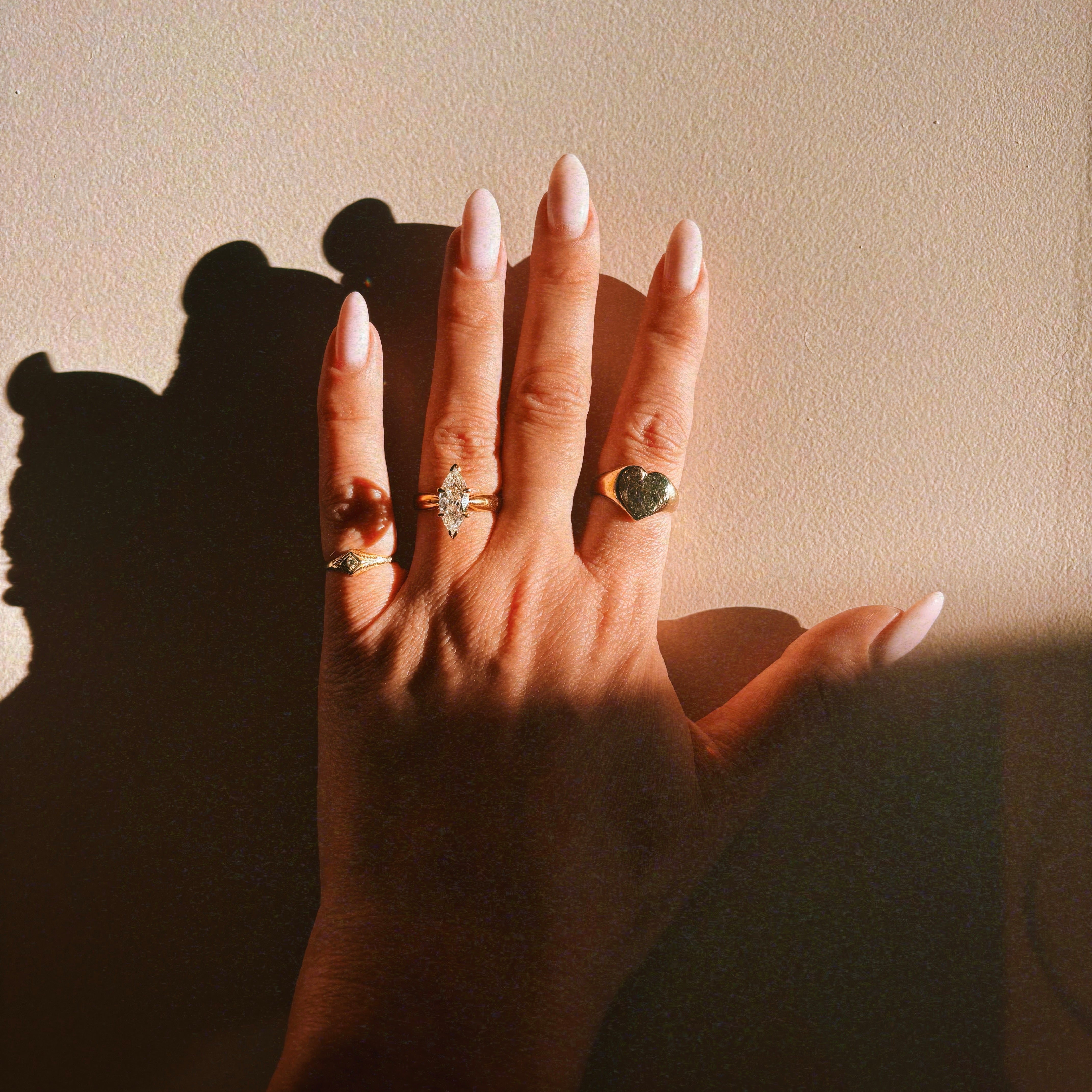 14ct gold 1.76ct marquise cut diamond ring