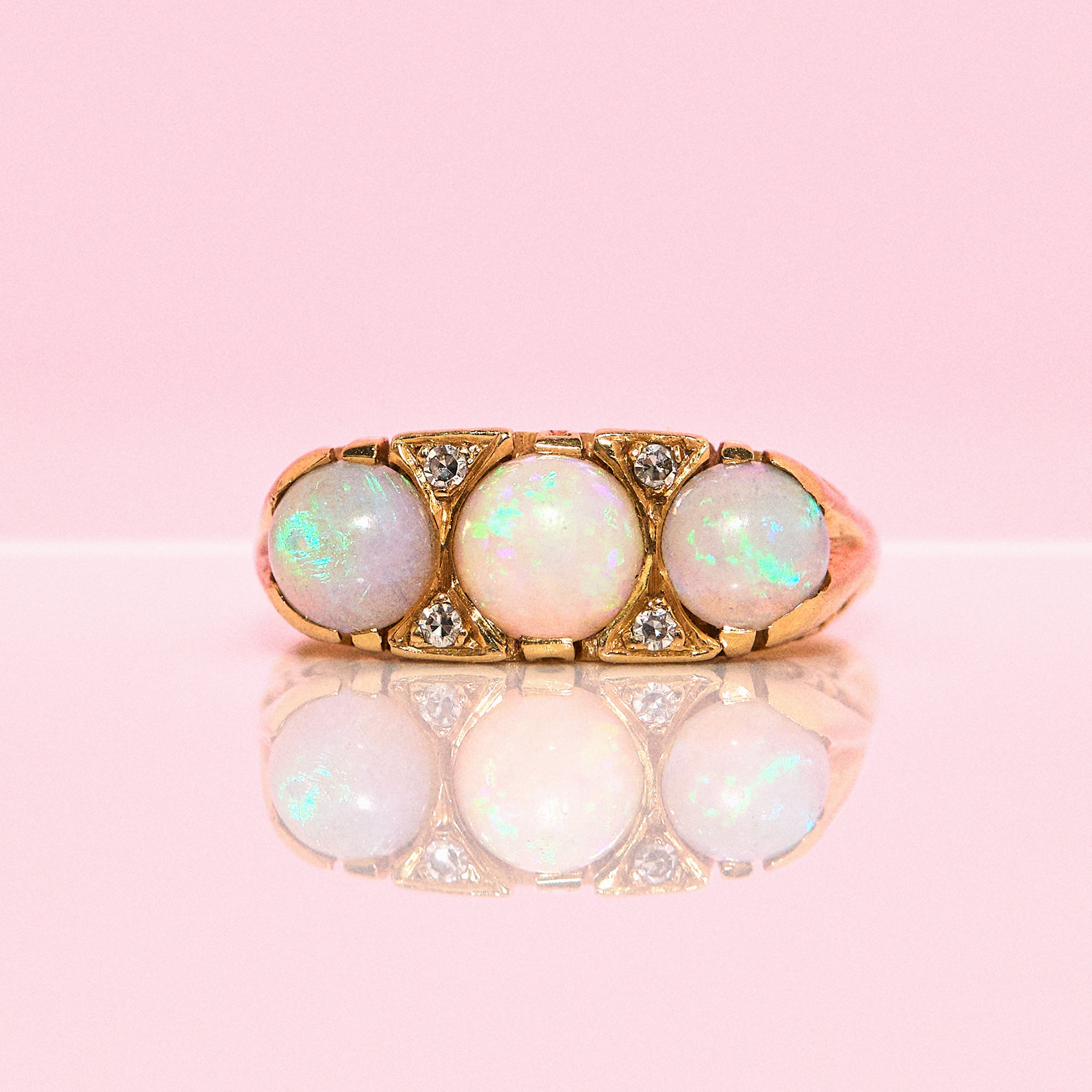 18ct gold opal and diamond ring from 1974