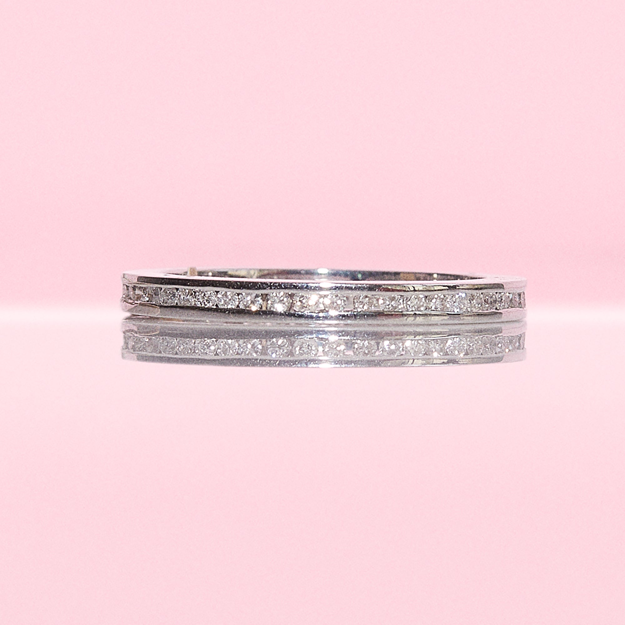 18ct white gold diamond full eternity ring