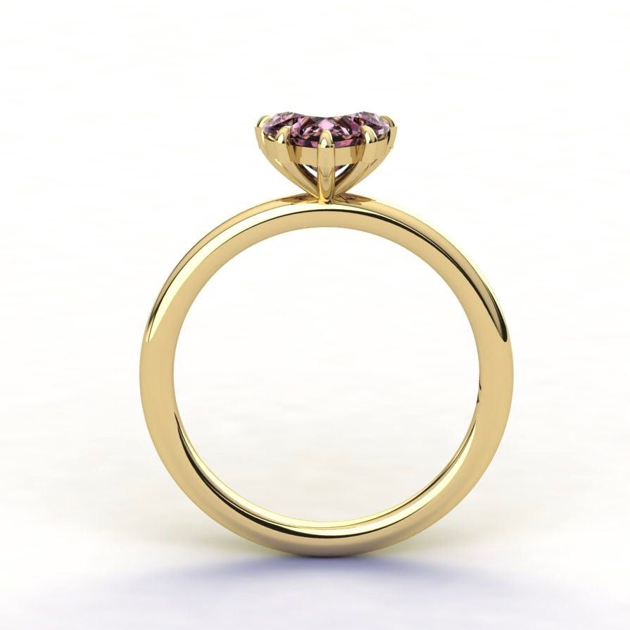 18ct gold 2.02ct heart-shaped pink sapphire ring