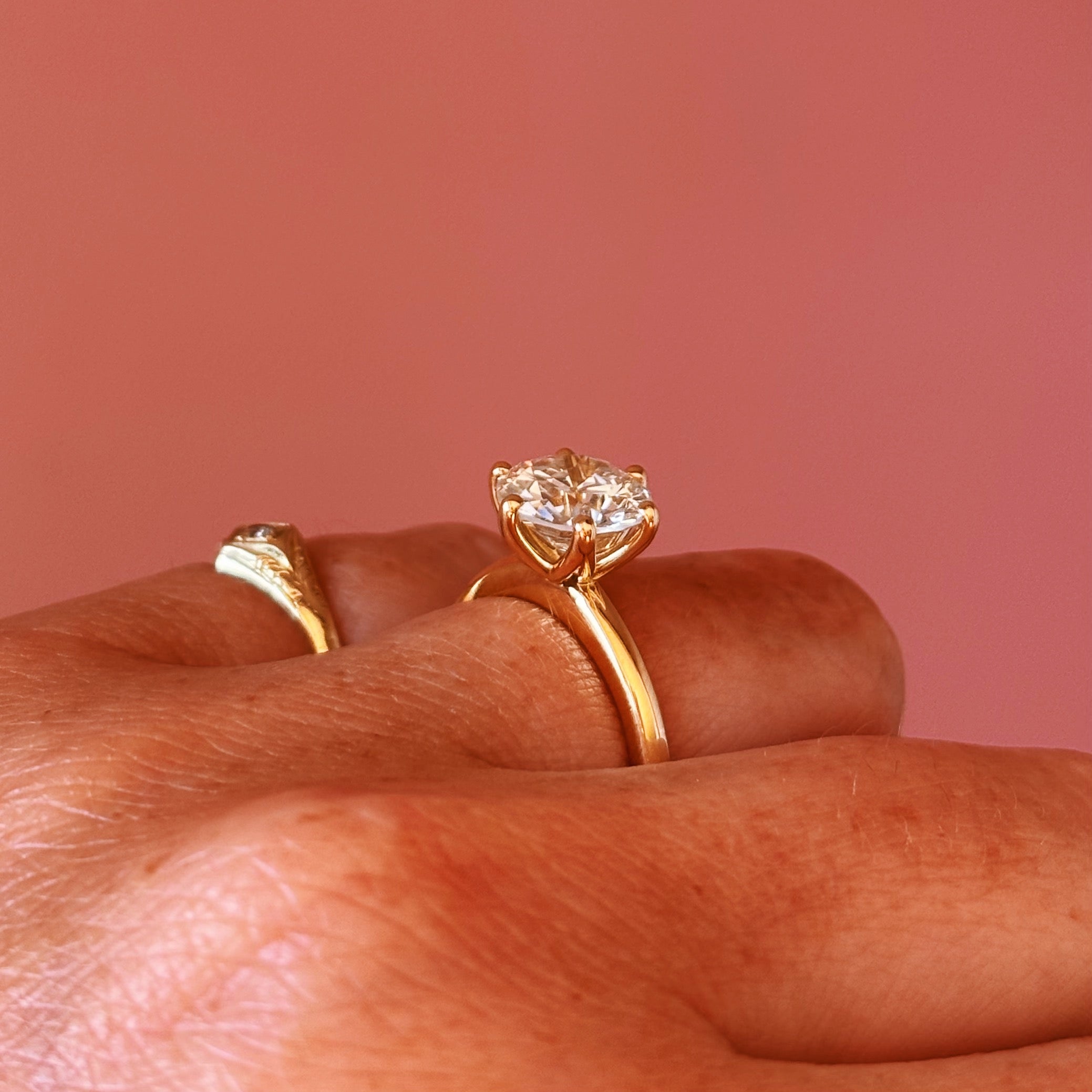 18ct yellow gold 1.56ct round brilliant cut diamond ring (currently being made)