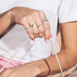 18ct gold peridot and diamond ring