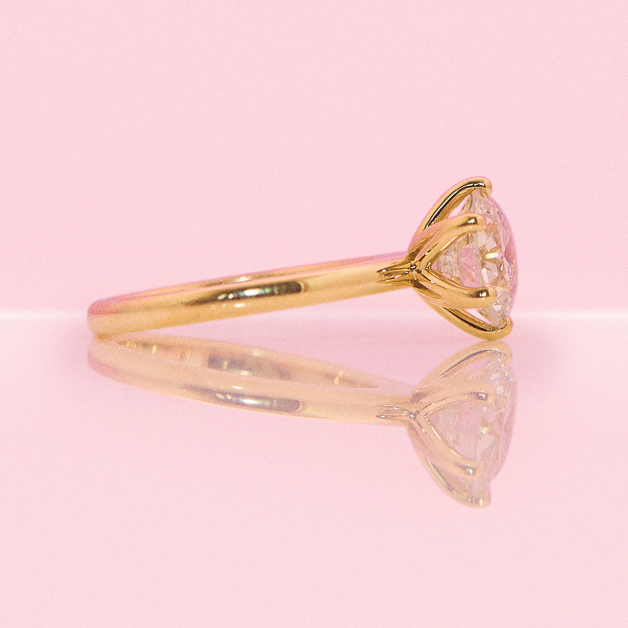 18ct yellow gold 1.56ct round brilliant cut diamond ring (currently being made)