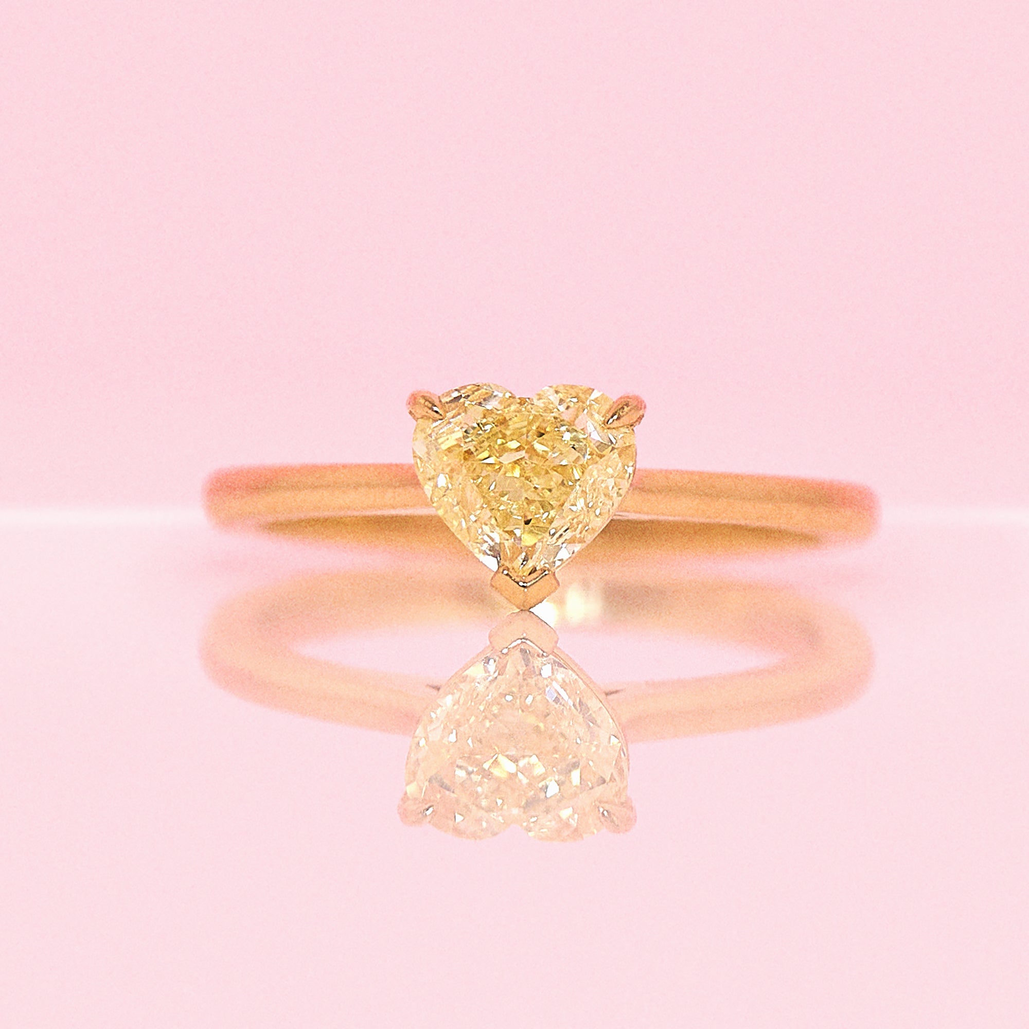 18ct gold 1.01ct heart-shaped diamond ring