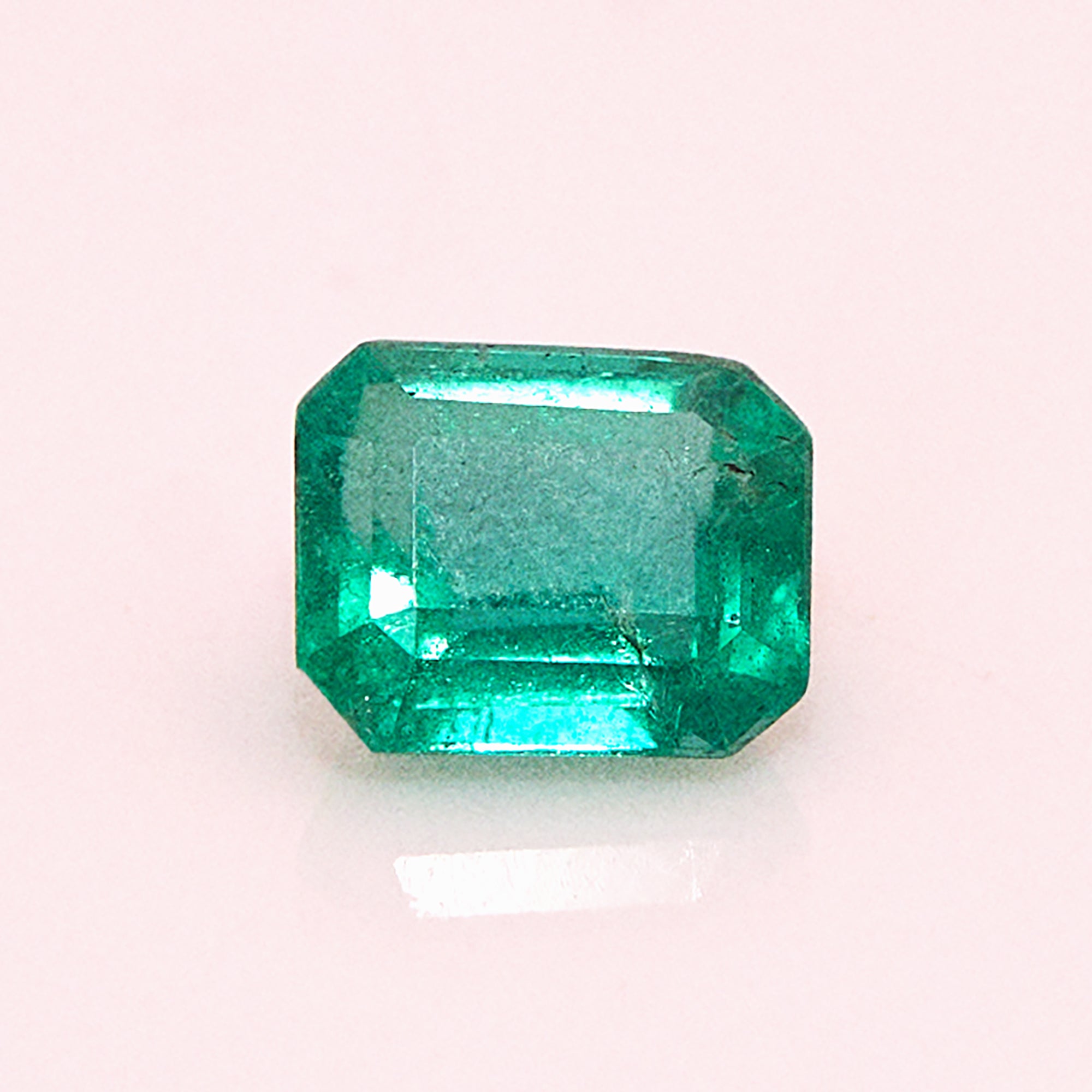 18ct gold emerald and diamond three stone ring (made to order)