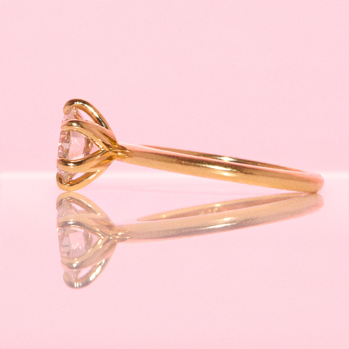 18ct yellow gold 1.56ct round brilliant cut diamond ring
