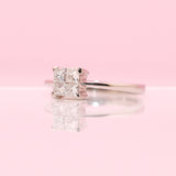 Platinum 0.5ct diamond four stone ring