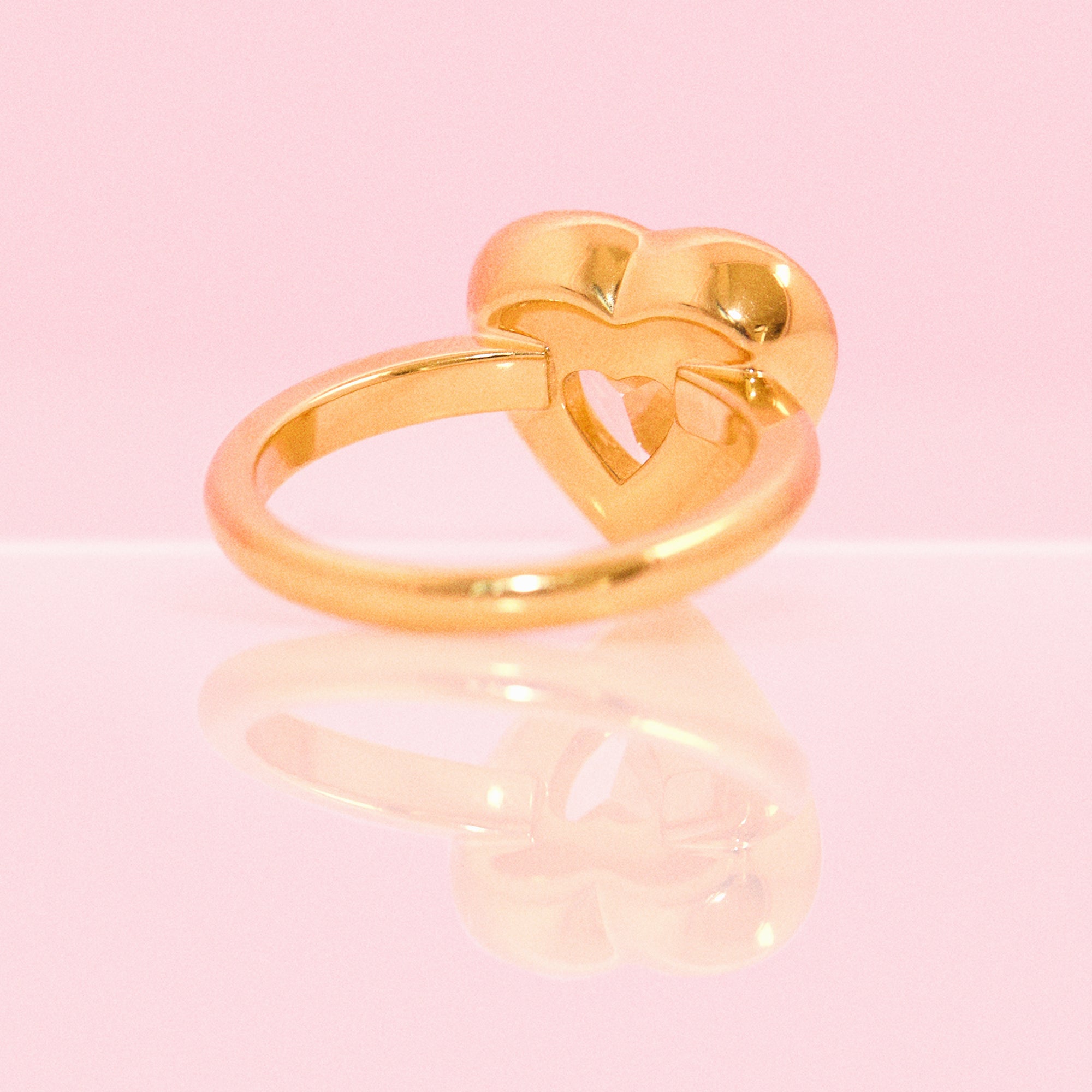 18ct gold bezel set fancy yellow 2.35ct heart-shaped diamond ring