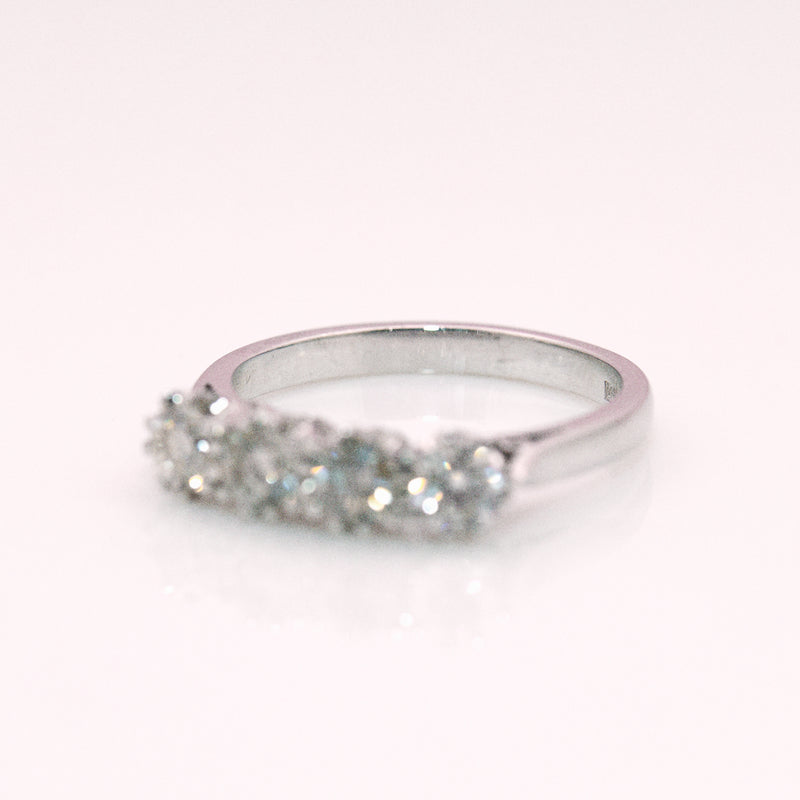 Platinum 1ct diamond four stone ring