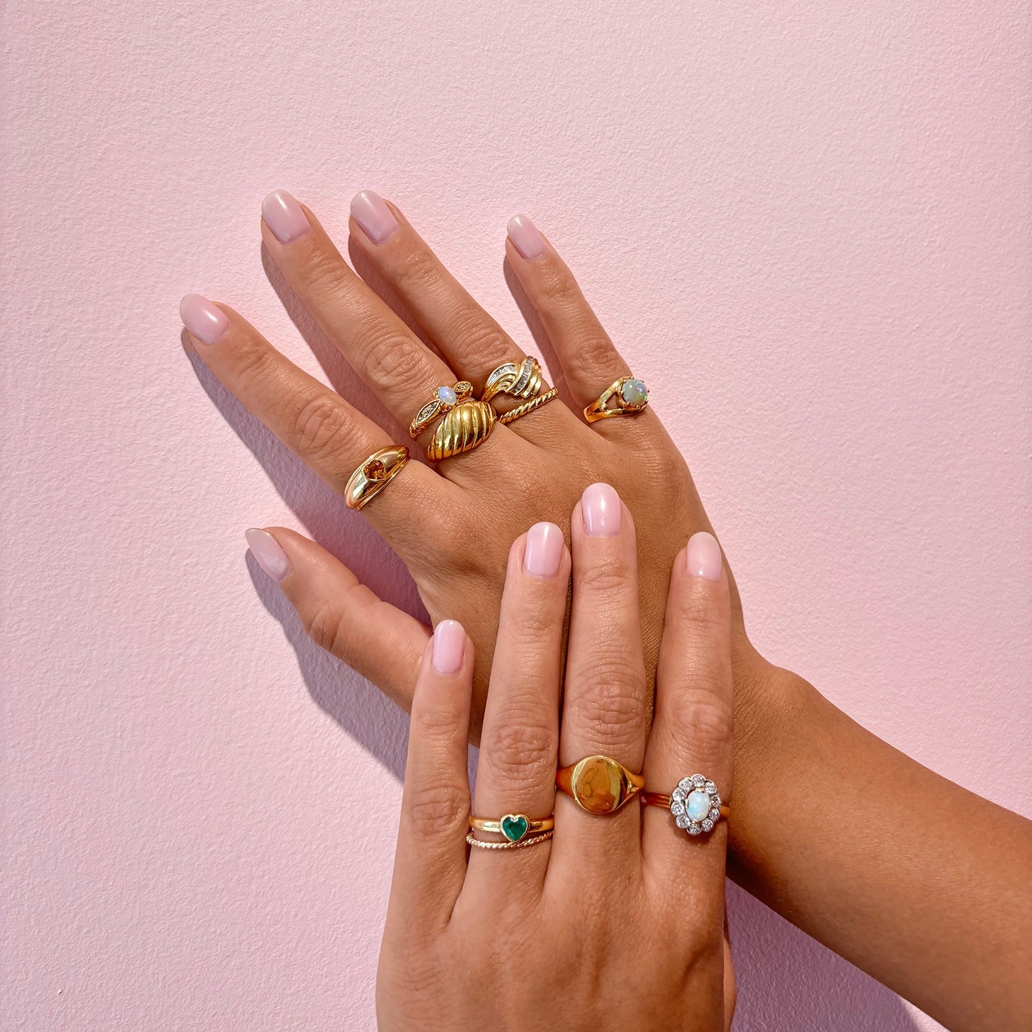 18ct gold opal and diamond eye ring