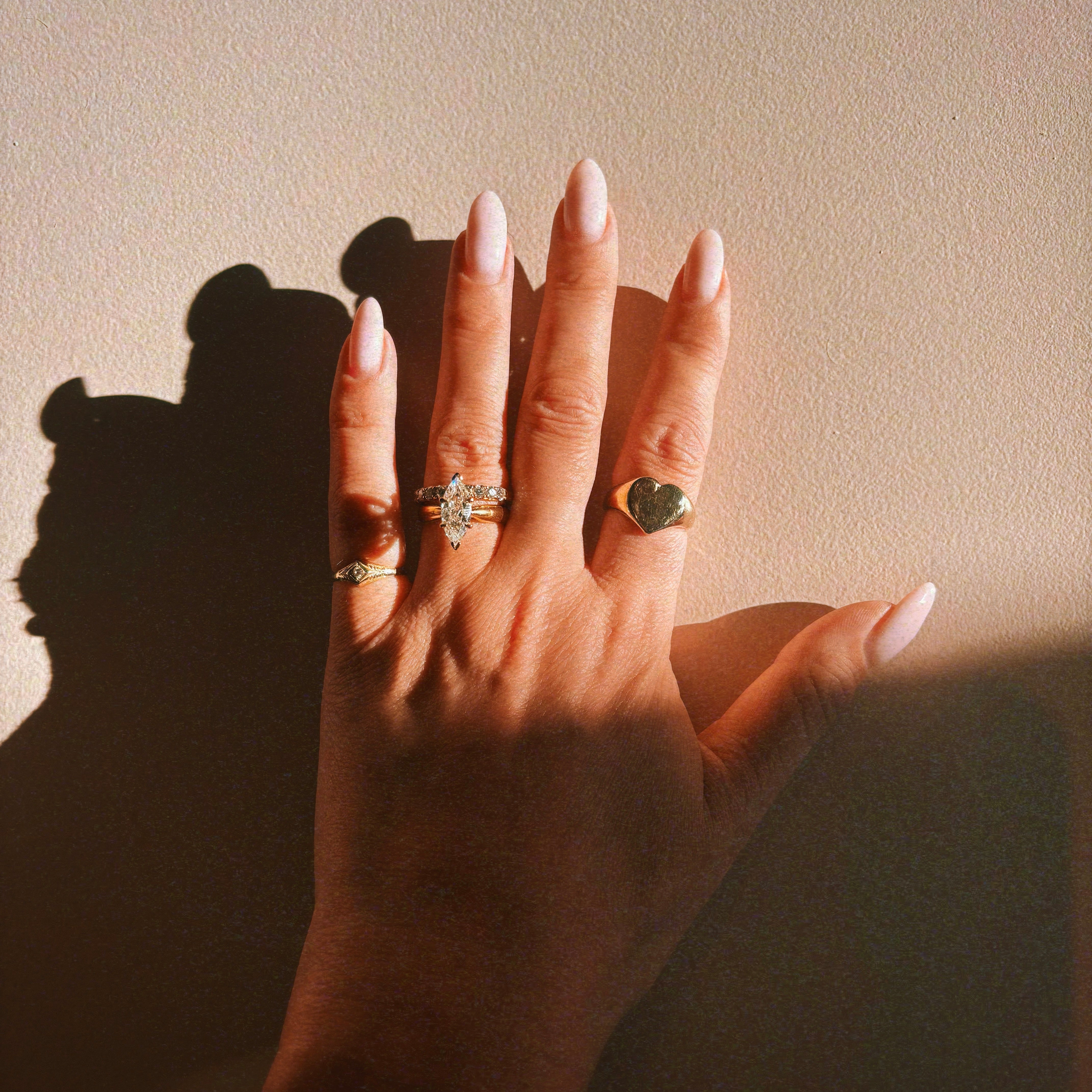 14ct gold 1.76ct marquise cut diamond ring