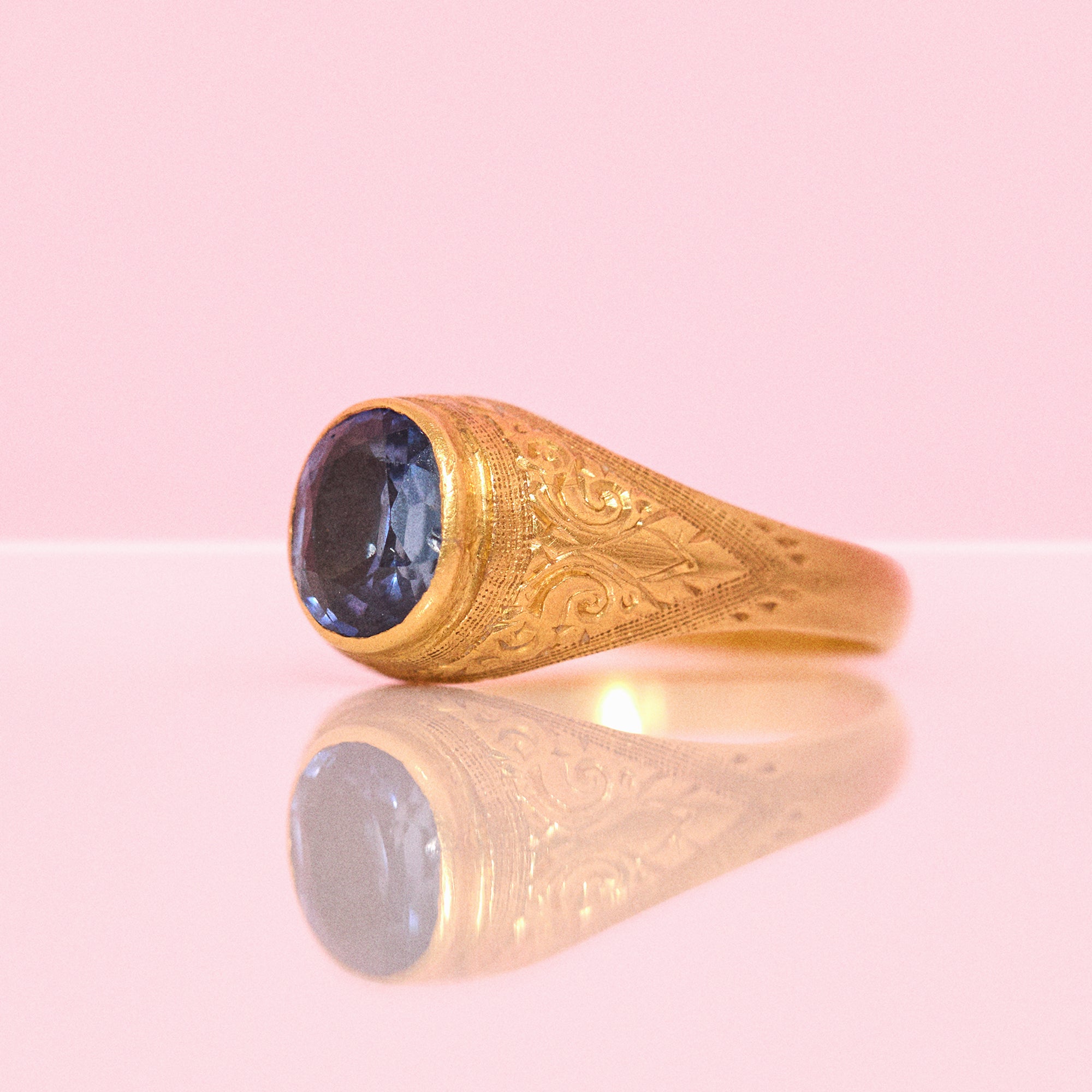 22ct gold sapphire ring