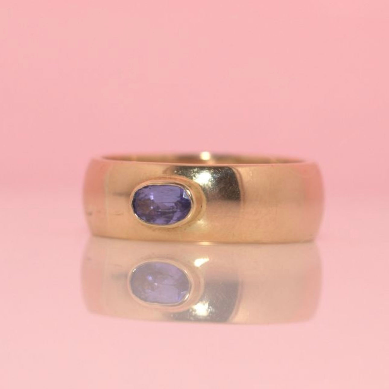 18ct gold tanzanite chunky ring from 1917