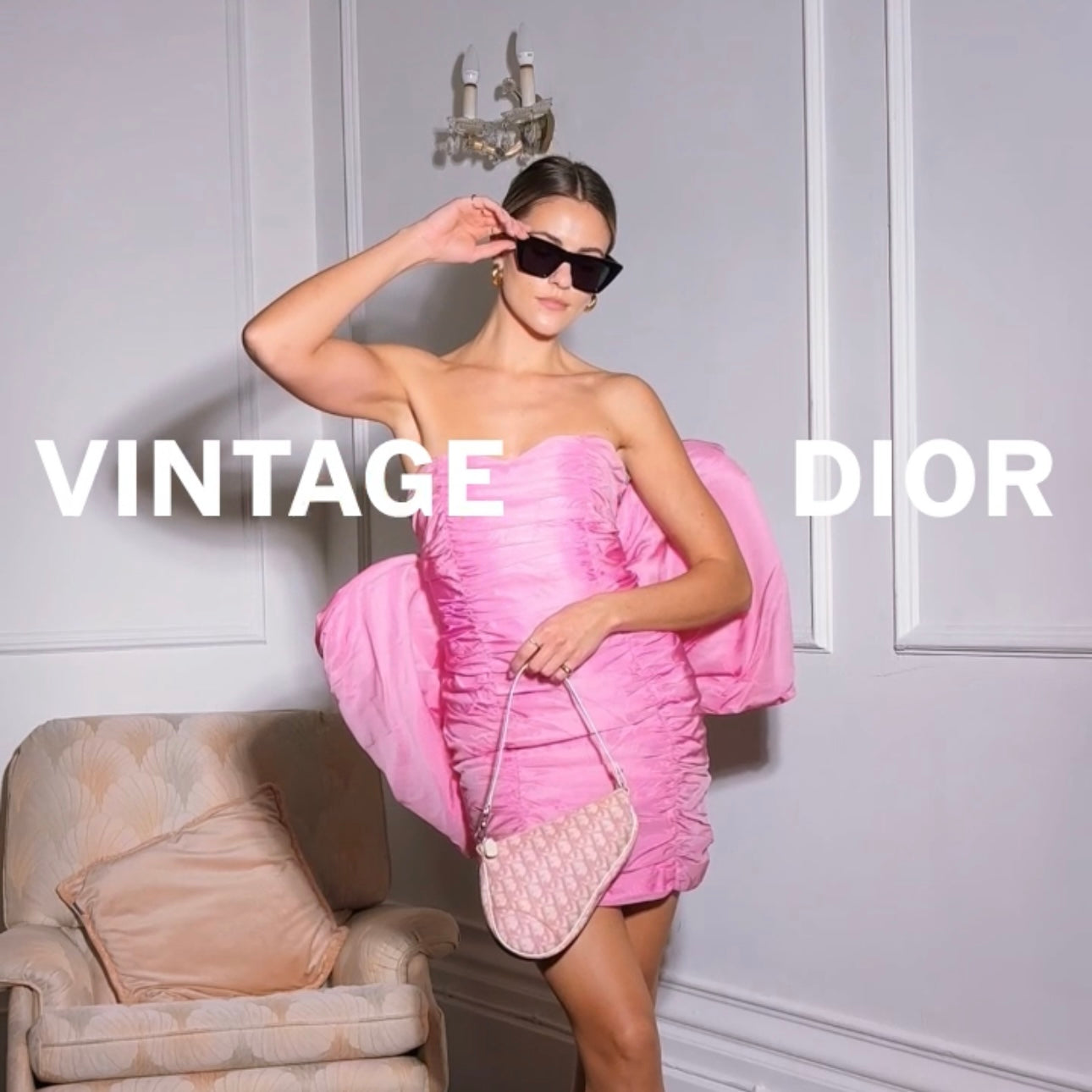 Dior pink saddlebag