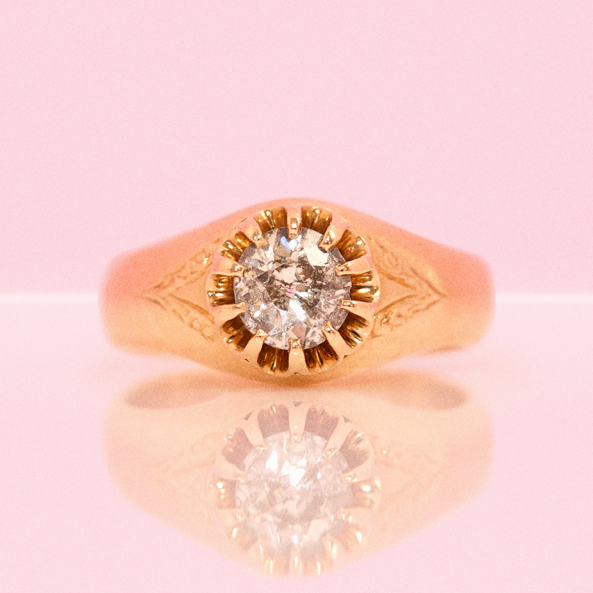 18ct gold 0.95ct diamond ring