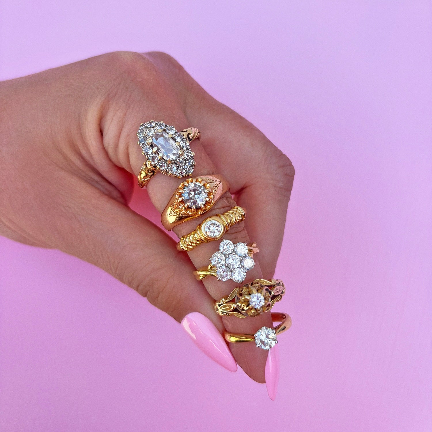 18ct gold diamond marquise ring