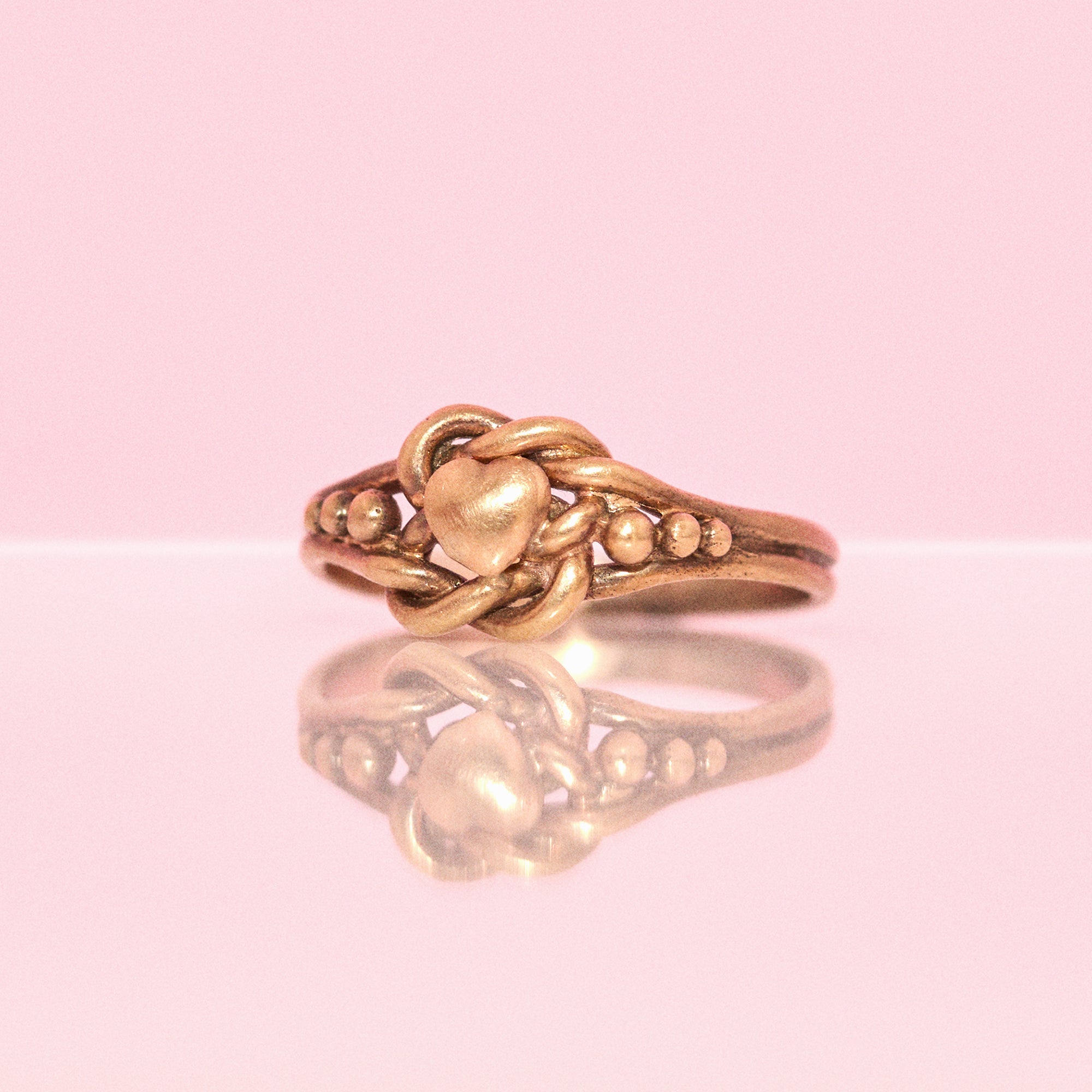 9ct gold lovers knot ring