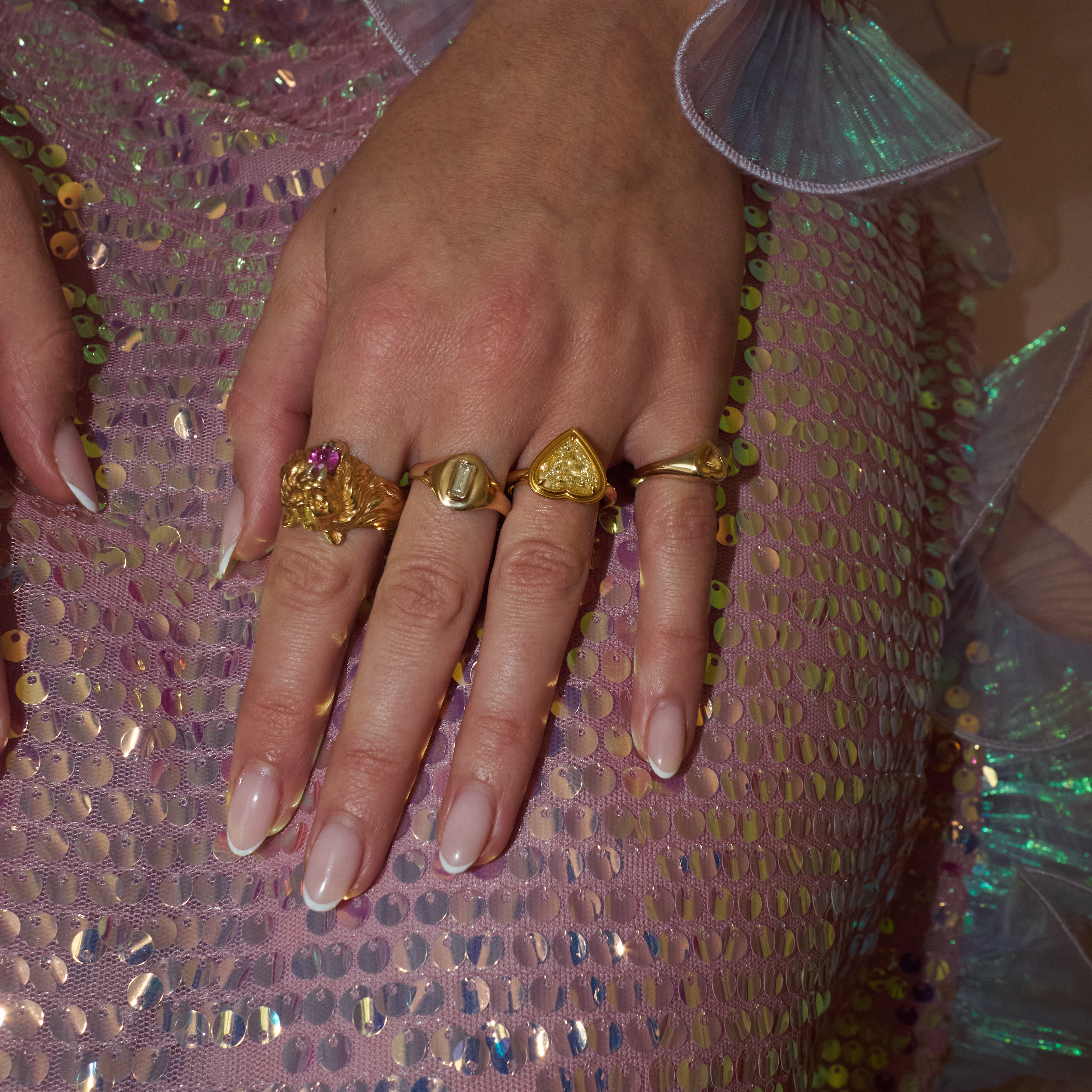 18ct gold 0.40ct diamond chunky ring