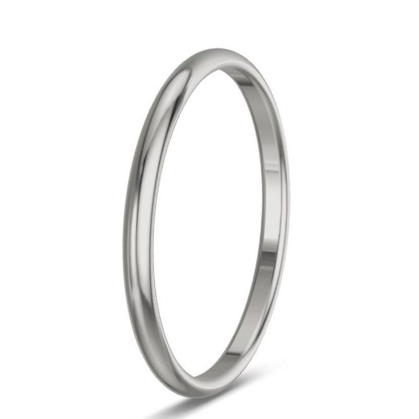 18ct white gold band (made to order)