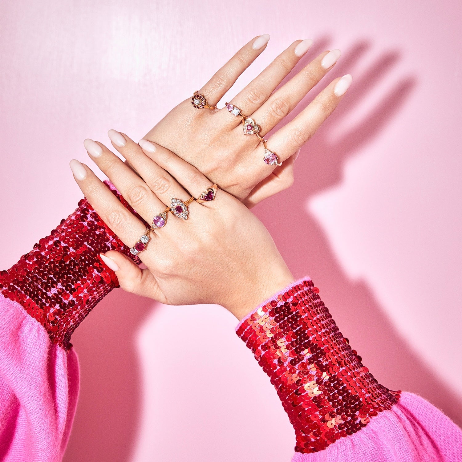 18ct gold ruby and diamond cluster ring from 1994