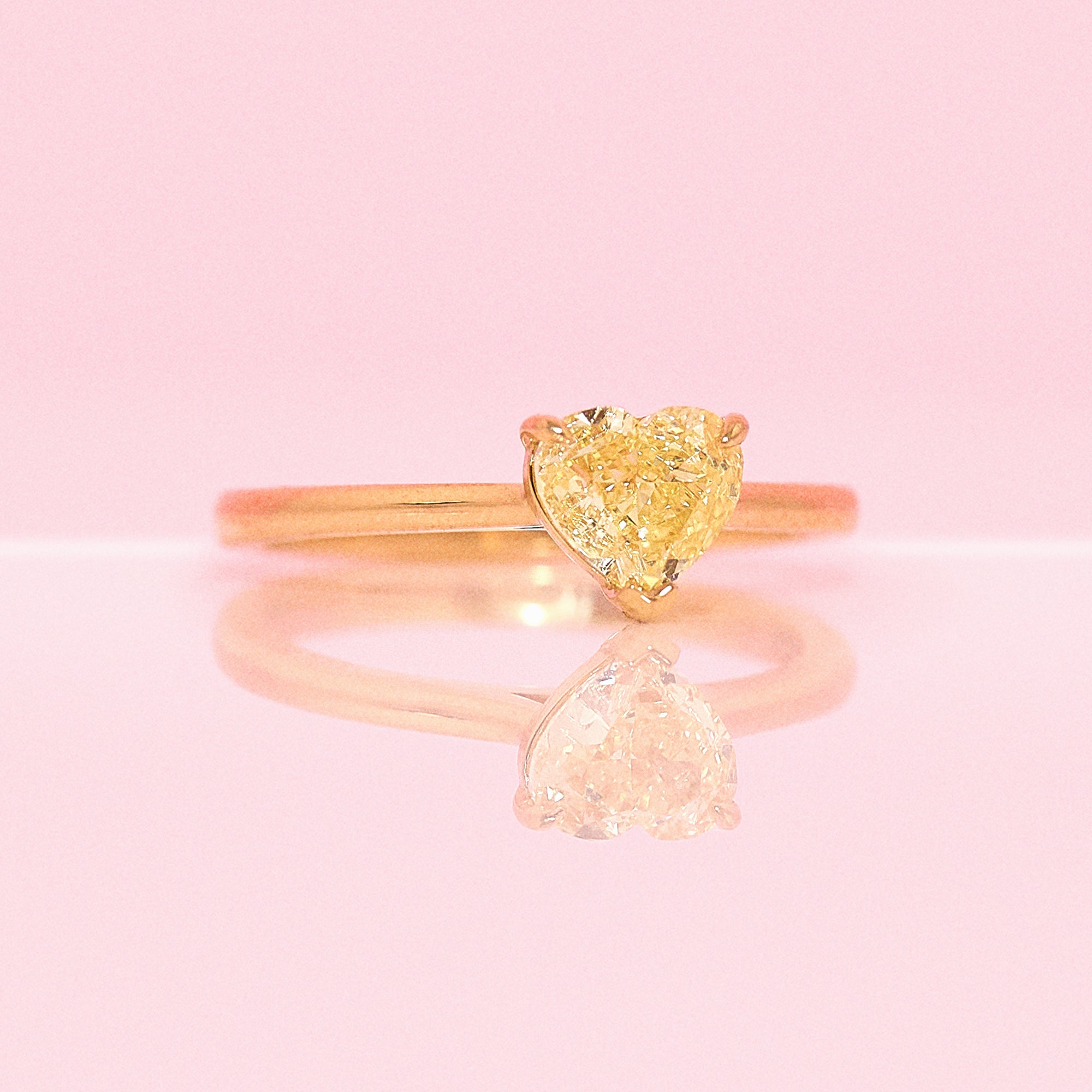 18ct gold 1.01ct heart-shaped diamond ring