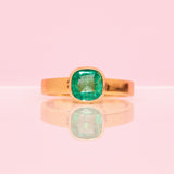 14ct gold 2.44ct emerald ring