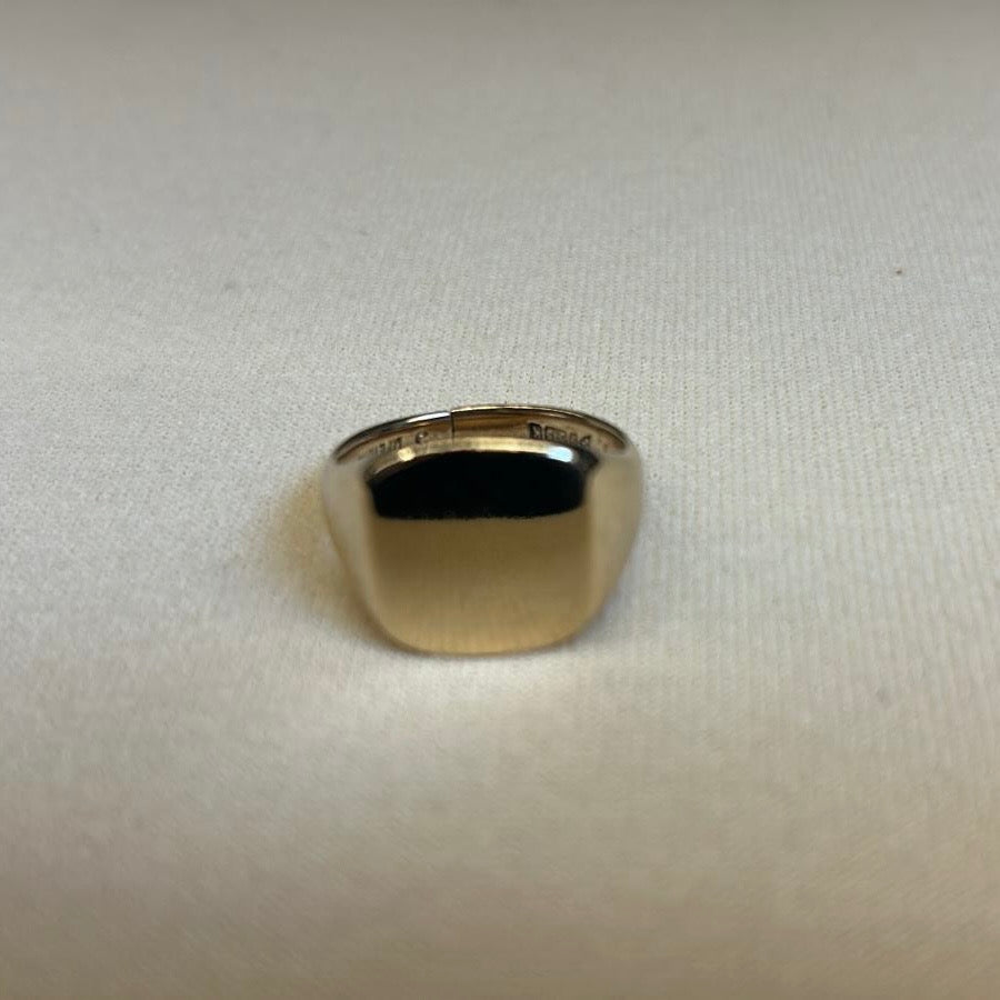 9ct gold heart shaped gemstone signet ring (made to order)