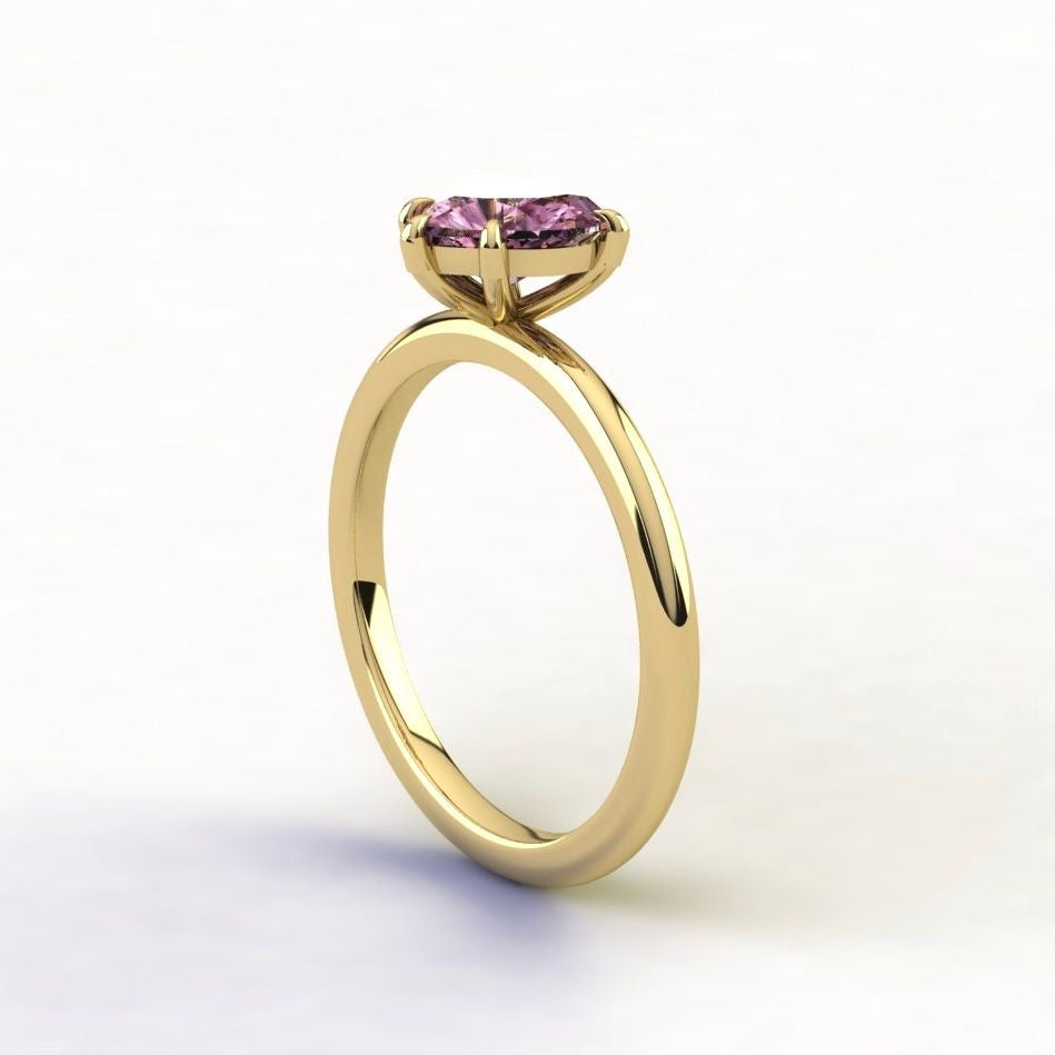 18ct gold 2.02ct heart-shaped pink sapphire ring