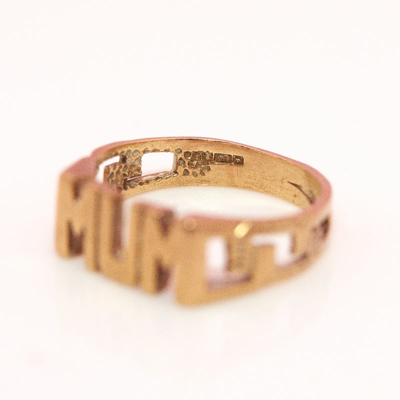 9ct gold MUM ring