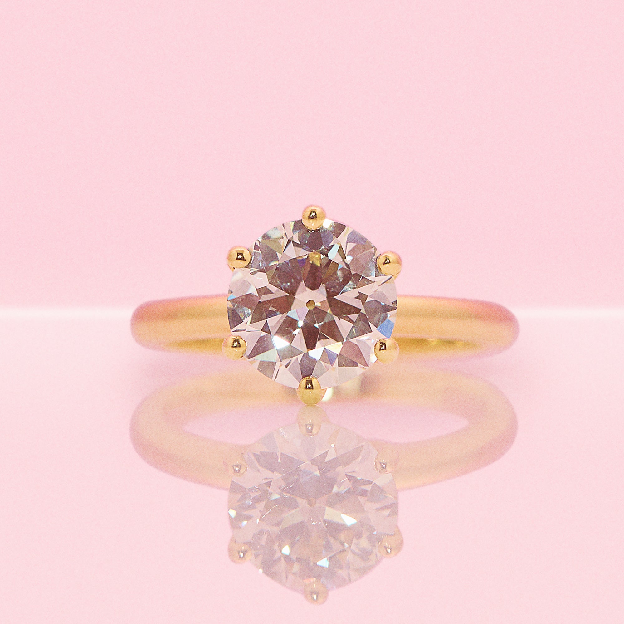 18ct yellow gold 1.56ct round brilliant cut diamond ring (currently being made)