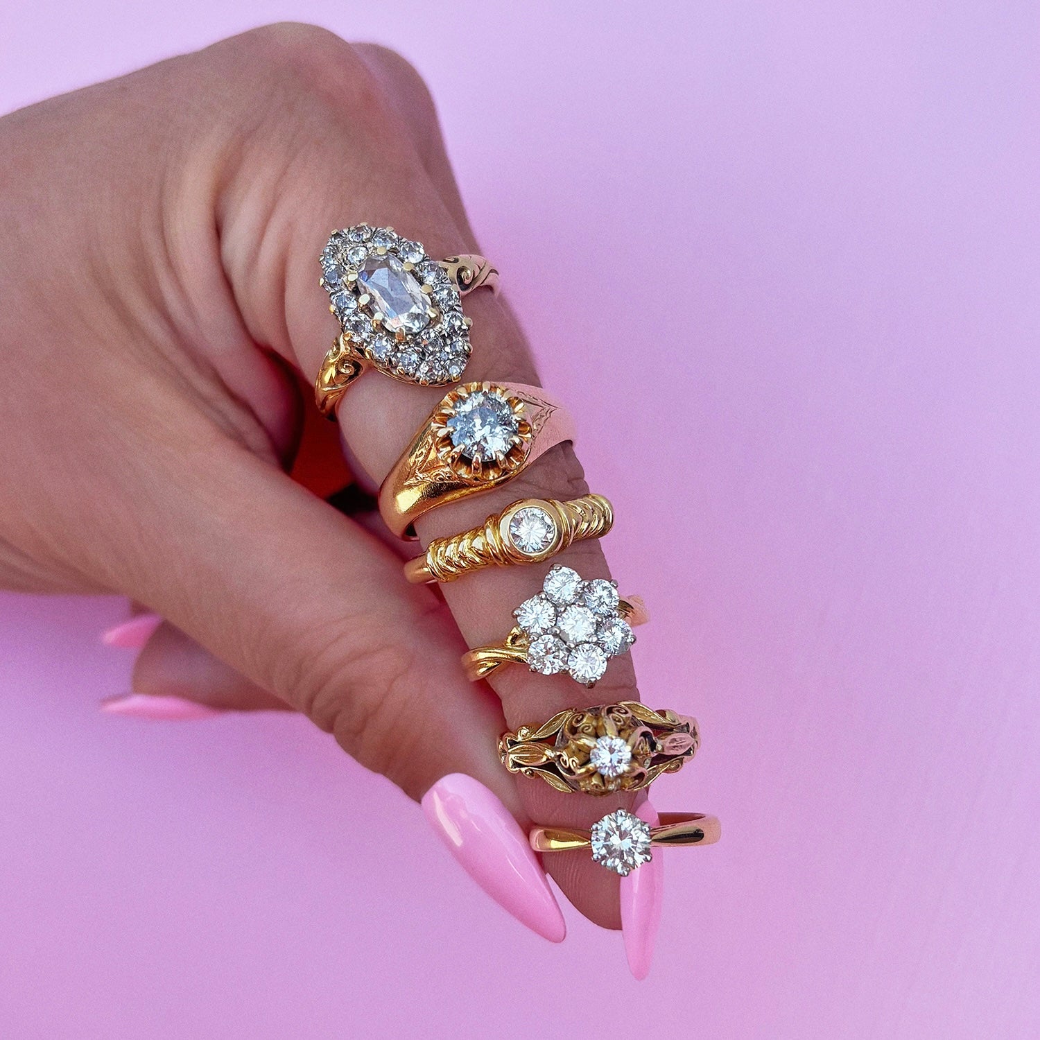 18ct gold diamond marquise ring