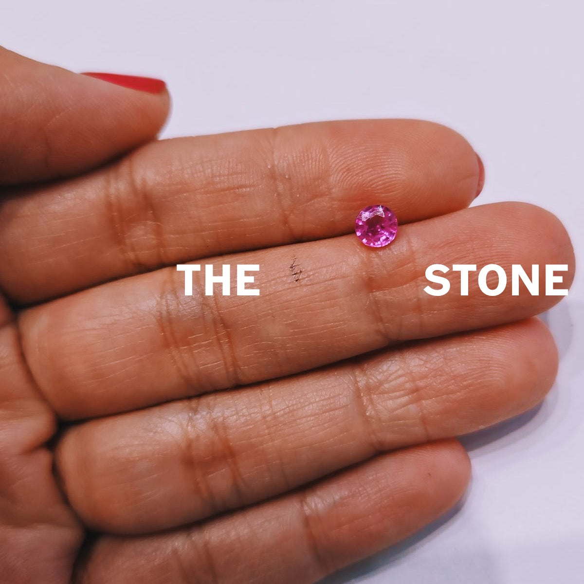 18ct white gold round pink sapphire and diamond ring (Made to order)