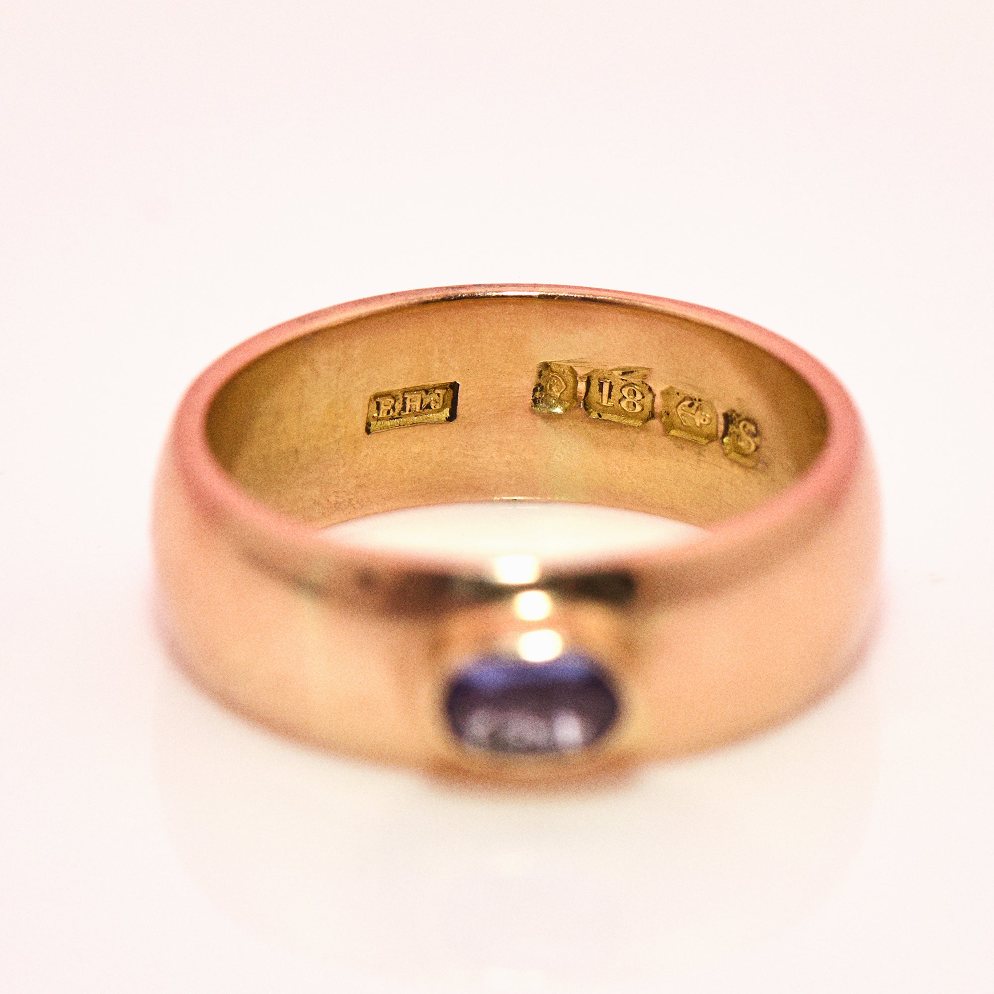 18ct gold tanzanite chunky ring from 1917