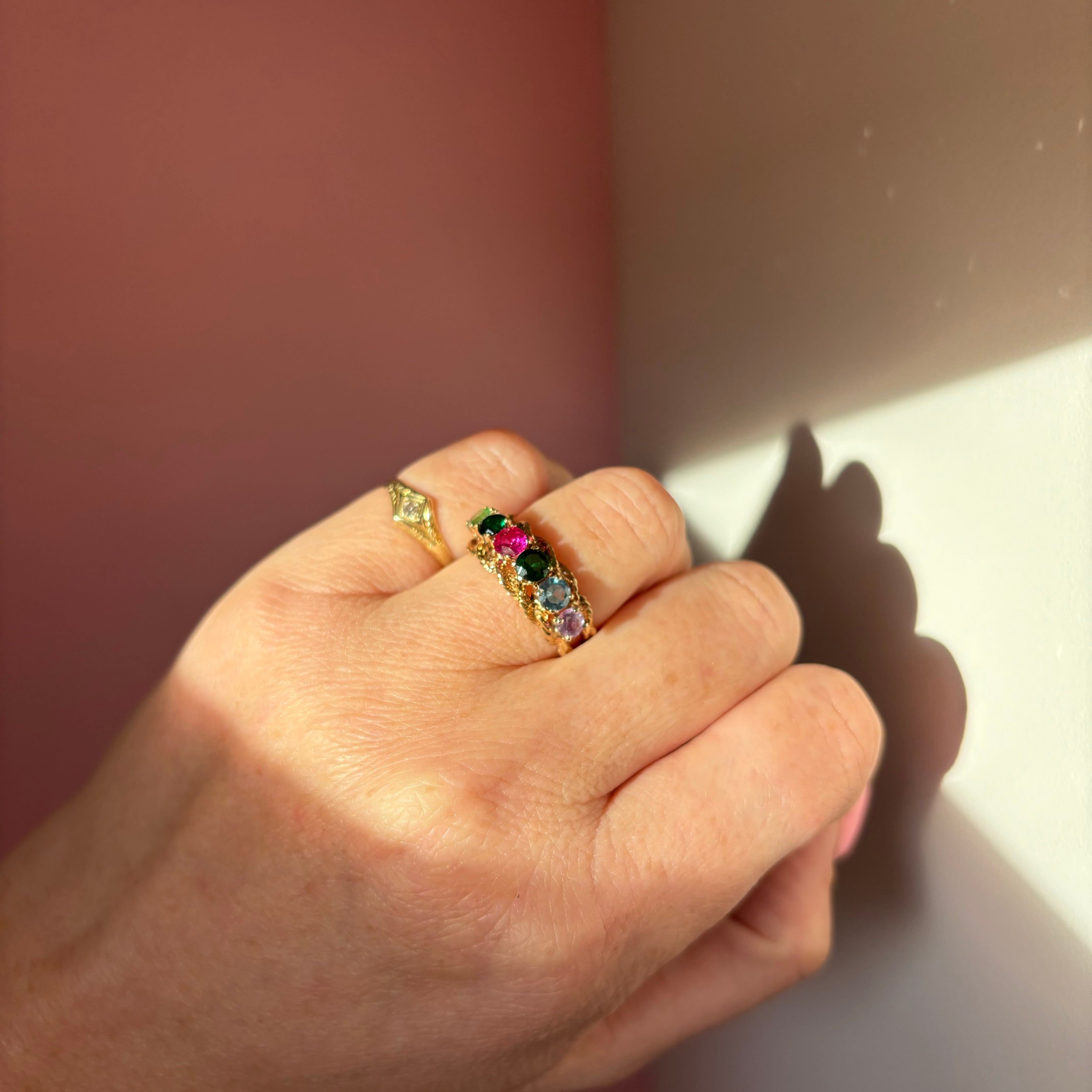 10ct gold multistone ring