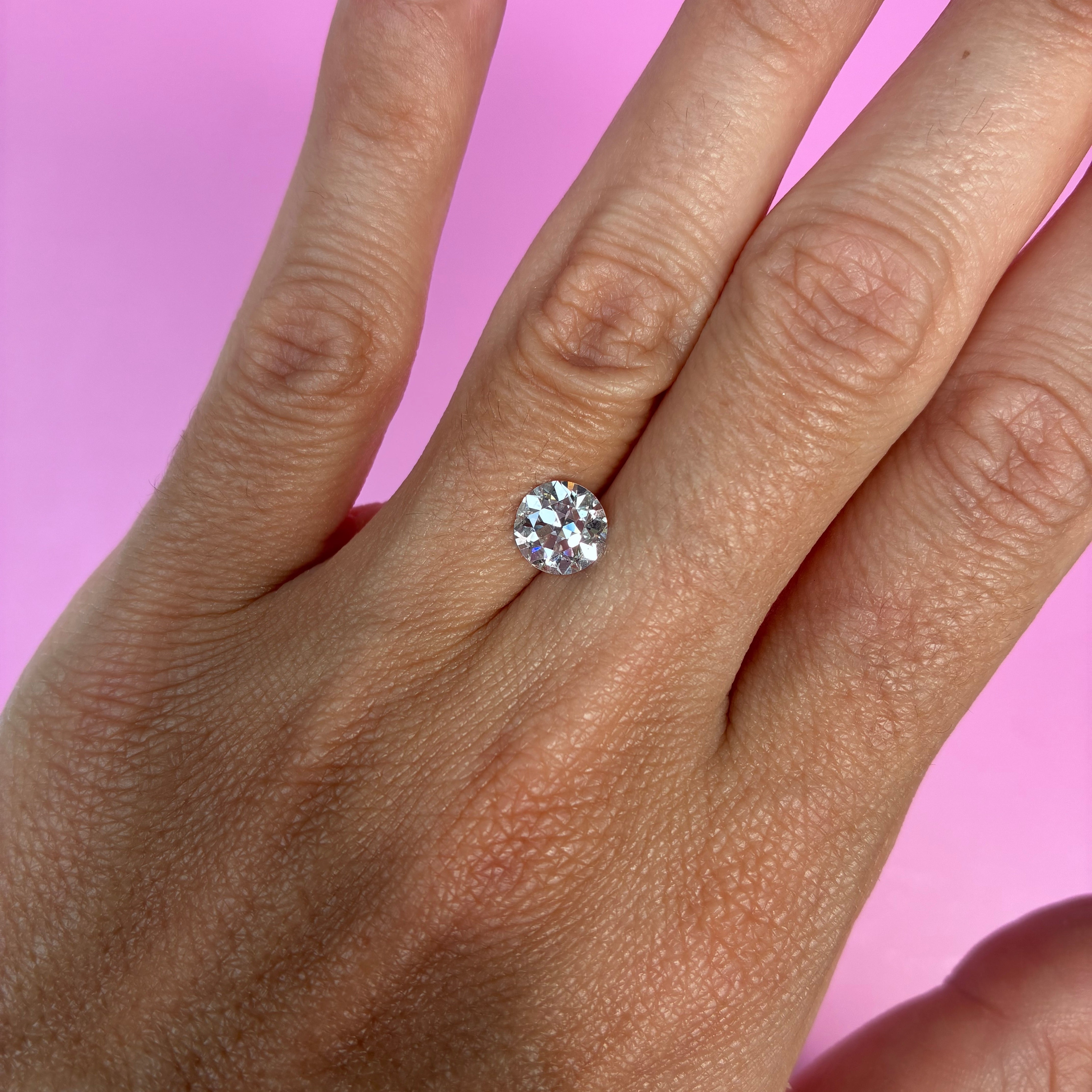 Loose vintage stone ready to be made into a ring: 1.74ct old European cut diamond