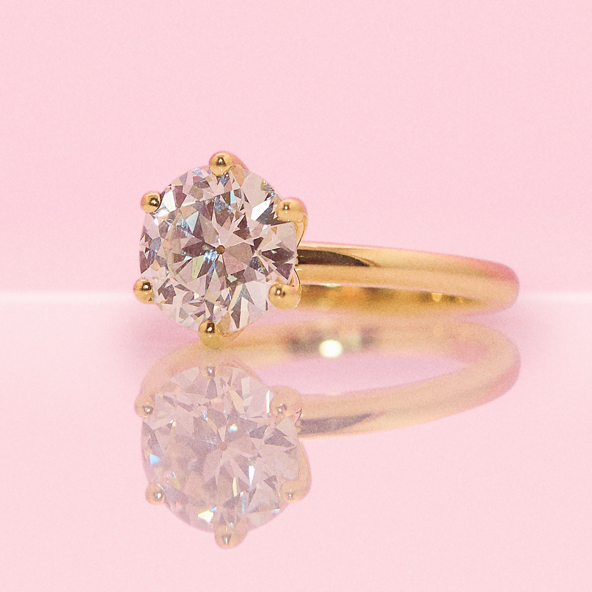 18ct yellow gold 1.56ct round brilliant cut diamond ring (currently being made)