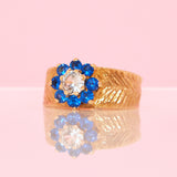 9ct gold flower ring